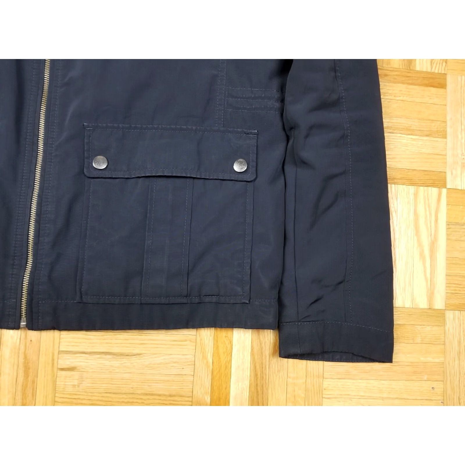 Hugo Boss HUGO BOSS Nylon Light Jacket SZ 42R Shirt Men Black Full Zip Crew Neck 27 Inch Top to Bottom 24 Inch Cross Chest Cross Shoulder 20 Inch Size US XS / EU 42 / 0 - 3 Thumbnail