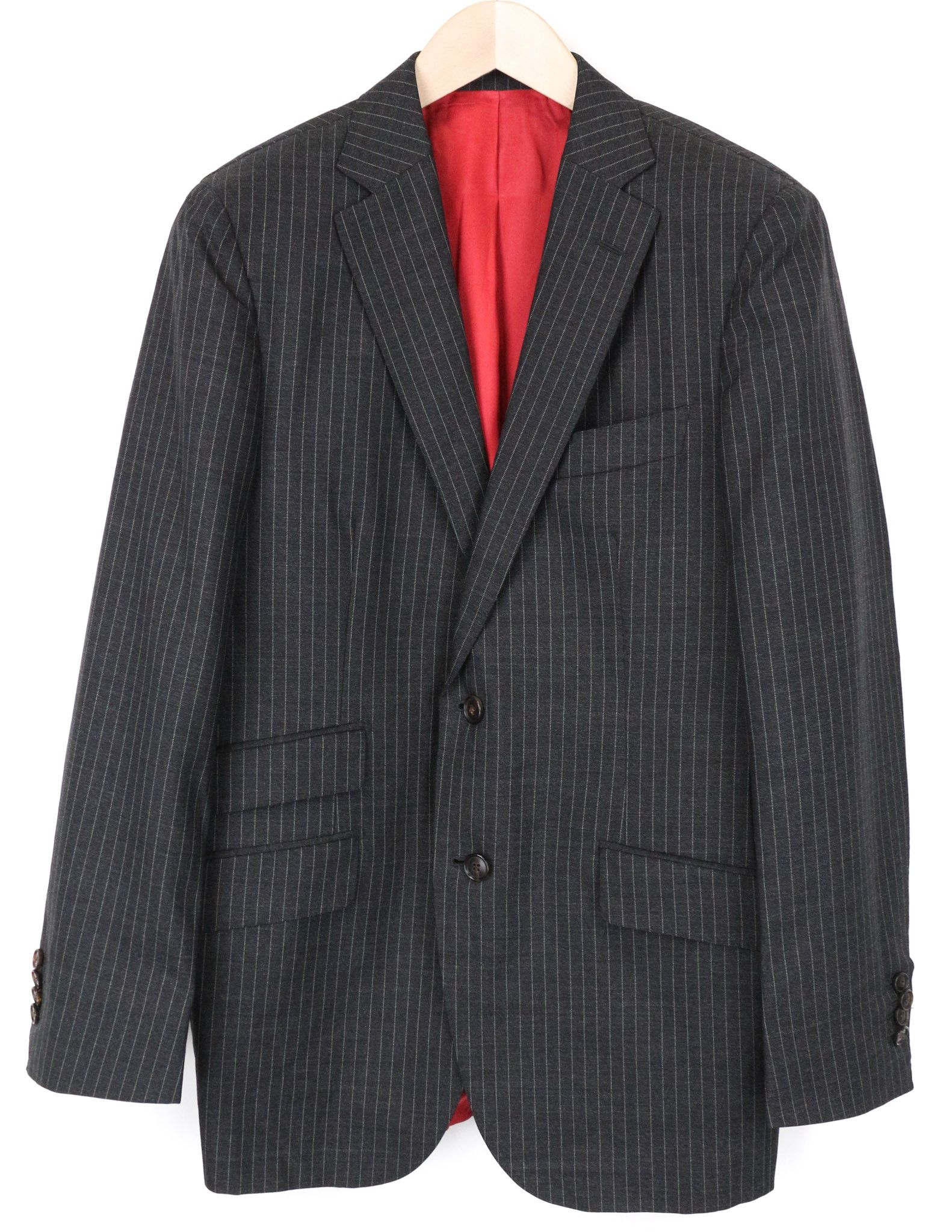 Suitsupply SIENNA UK38R Grey Wool Striped Blazer 73901 Size 38R - 1 Thumbnail