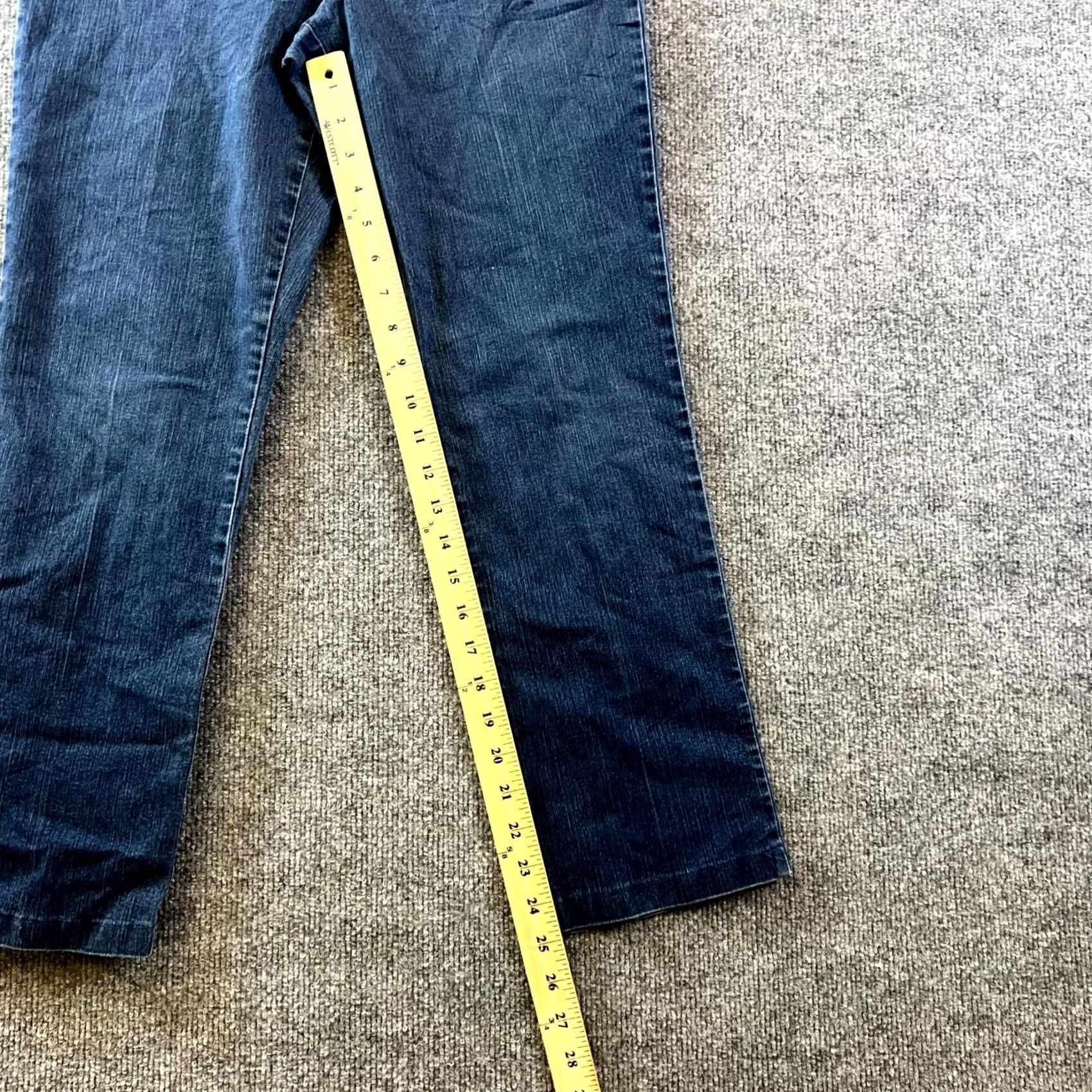 Vintage St. John's Bay Straight Jeans Women's 8P Cotton Denim Workwear Faded Stretch Size 30" / US 8 / IT 44 - 3 Thumbnail