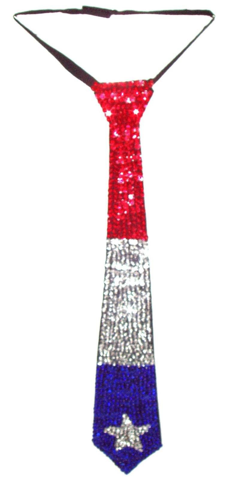 Designer Sequin Neck Tie LONE STAR Adult Unisex Size ONE SIZE - 1 Preview