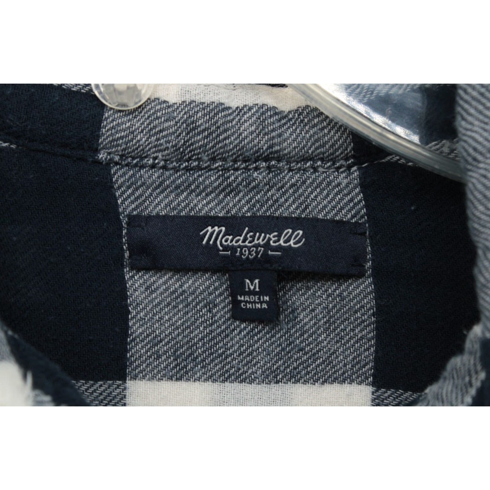Madewell Madewell Flannel Shirt Women Medium Buffalo Plaid Check Blue Cream Cozy Boho Size M / US 6-8 / IT 42-44 - 4 Thumbnail