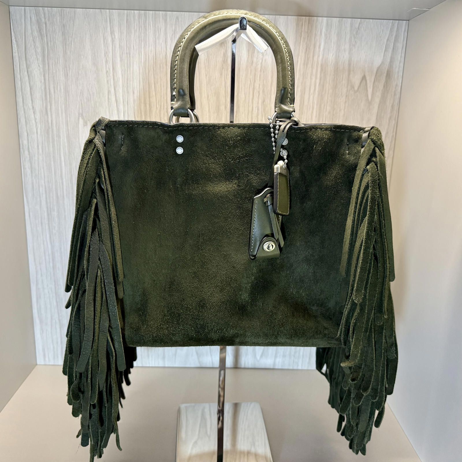 Coach NWT Coach 1941 Suede Fringe Rogue 31 Bag - Fern Size ONE SIZE - 4 Thumbnail