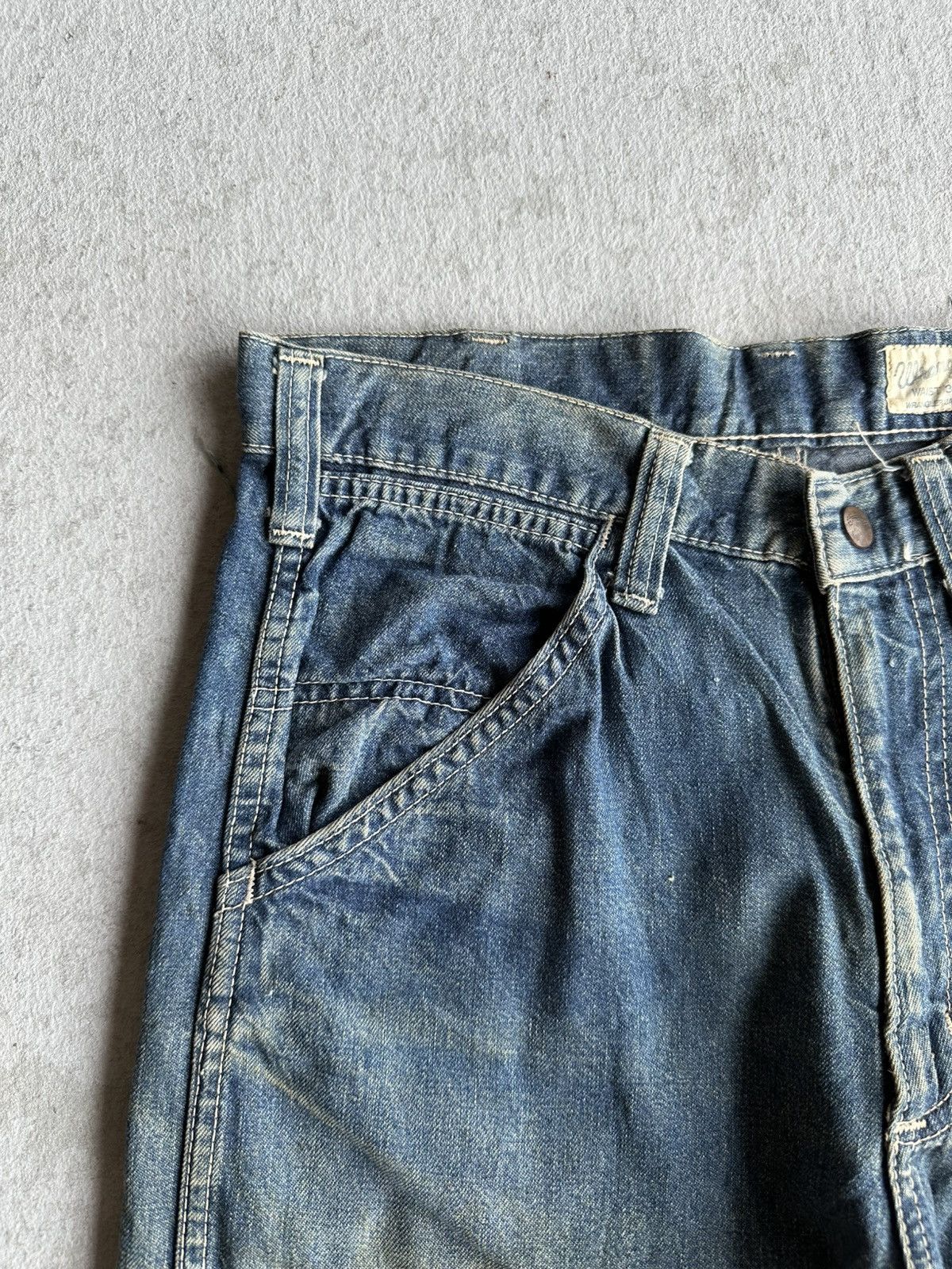 Japanese Brand W29 L32 🔥90’s Vtg WRANGLER Jeans Workwear Rusty Denim Pants Size US 29 - 3 Thumbnail