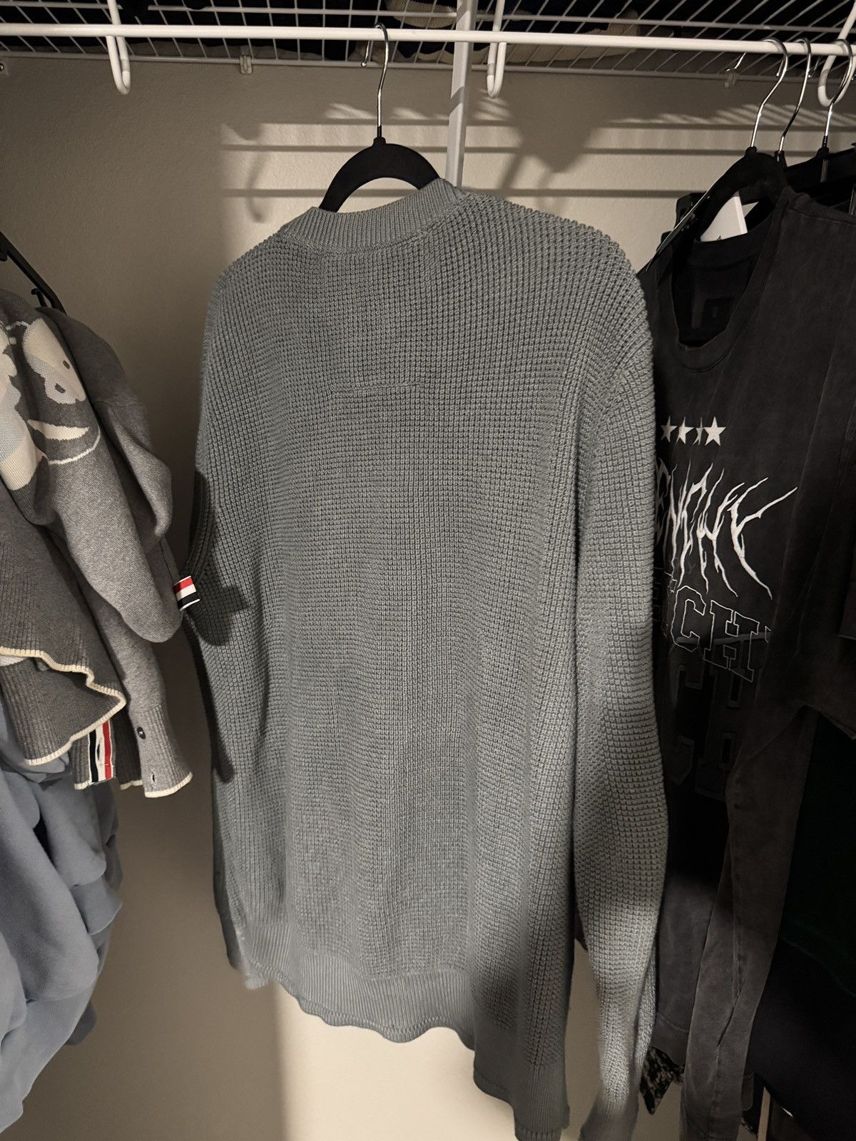 Givenchy GIVENCHY Logo-embroidered Waffle-Knit Jumper Crewneck Size US S / EU 44-46 / 1 - 2 Thumbnail