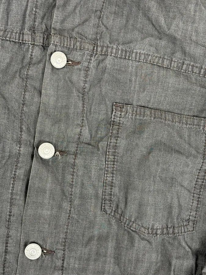 Jil Sander 2000s Jil Sander Grey Boxy Cut Denim Jacket Size US M / EU 48-50 / 2 - 8 Thumbnail
