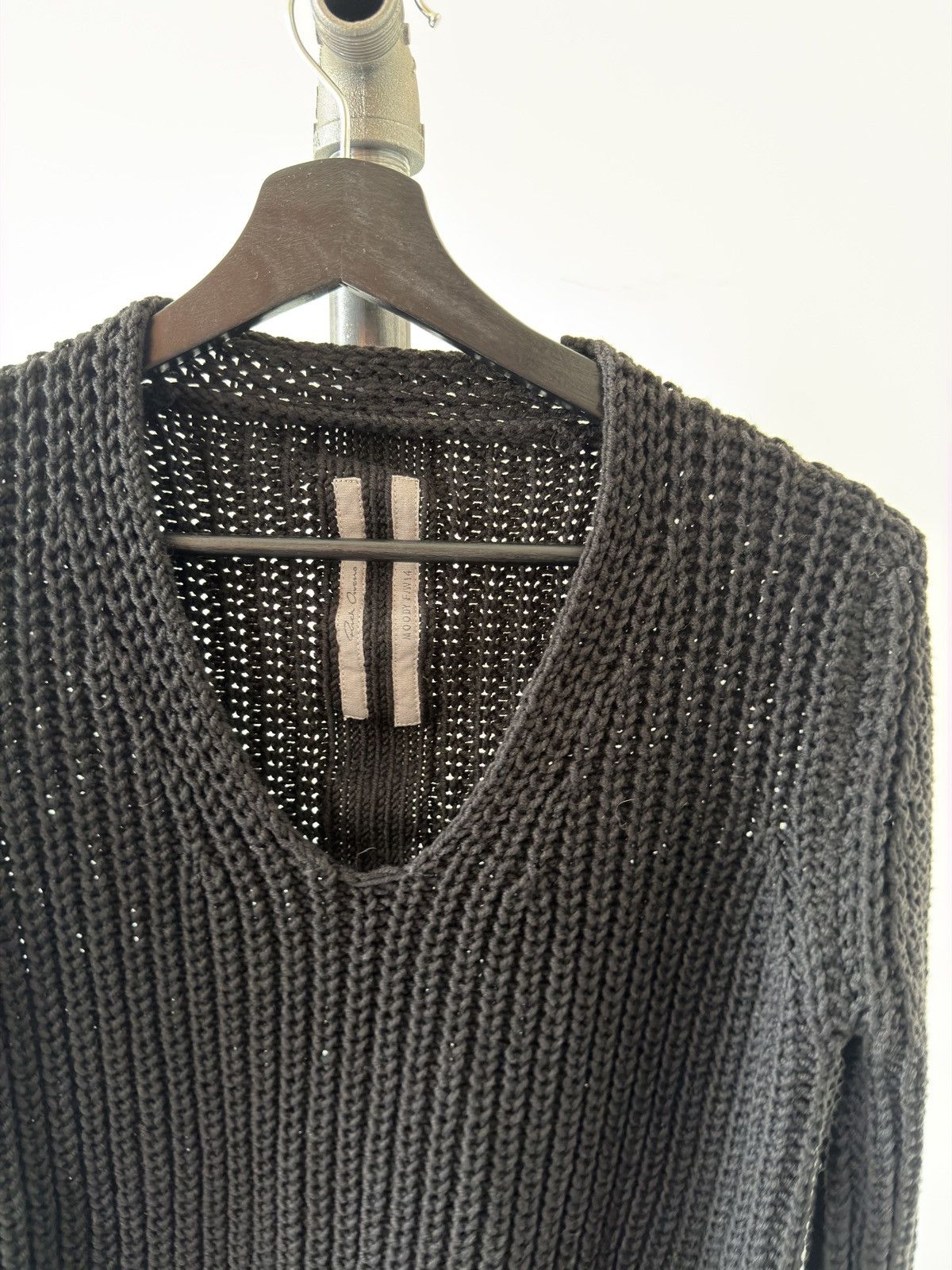 Rick Owens FW14 MOODY Black V-Neck Sweater Size S / US 4 / IT 40 - 3 Thumbnail