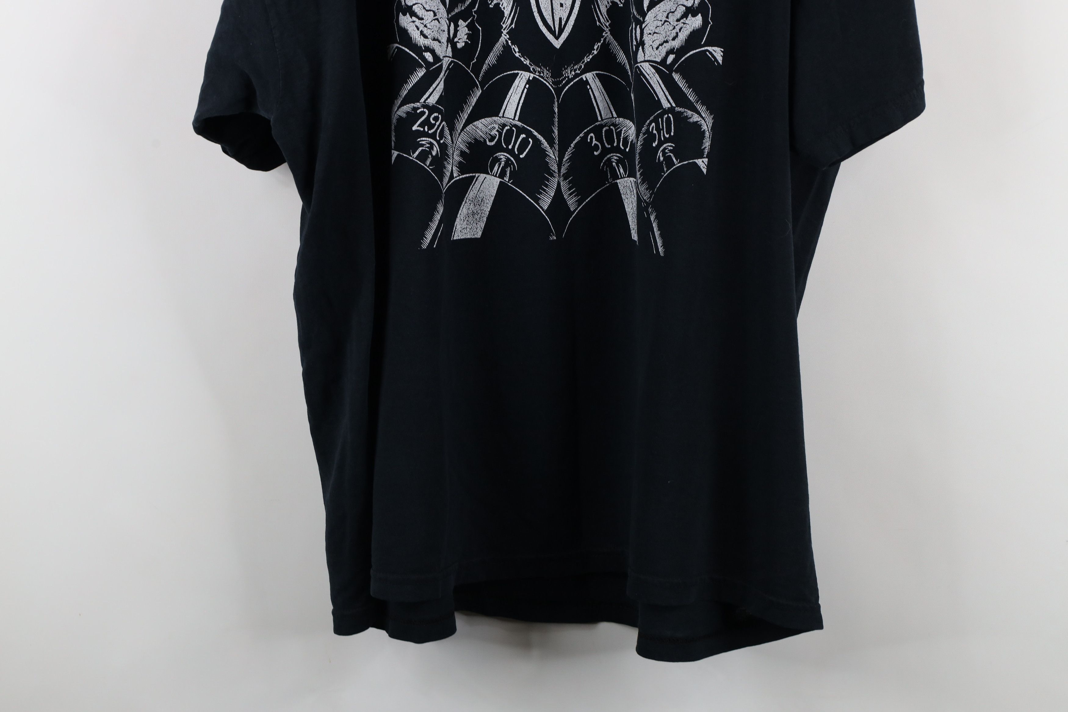 Vintage Vintage Streetwear Flames Iron Asylum Weightlifting T-Shirt Size US XXL / EU 58 / 5 - 14 Thumbnail