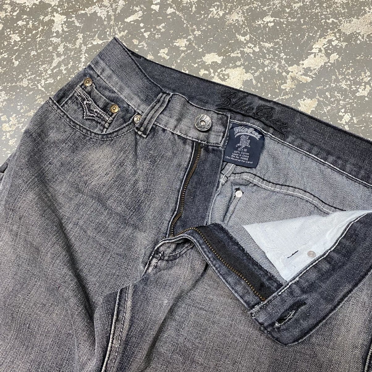 Blue Gear × Vintage Vintage Black Faded Blue Gear y2k baggy Denim Jeans Size US 33 - 8 Thumbnail