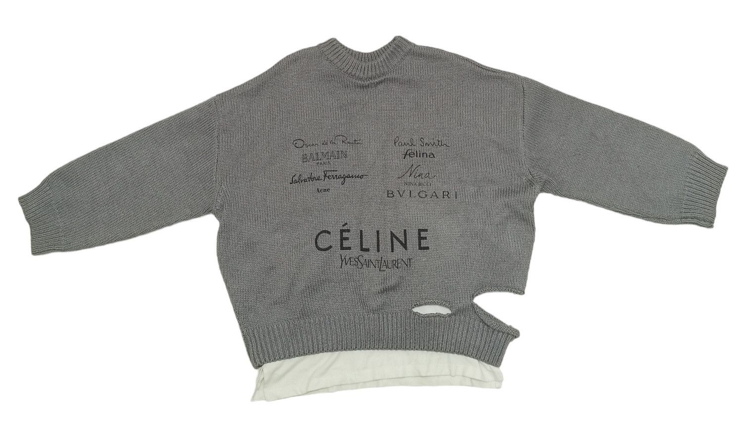 WE Fashion GG Own Fashion Big Logo Multi Brand Luxury Knit Sweatshirt Size XL / US 12-14 / IT 48-50 - 2 Thumbnail