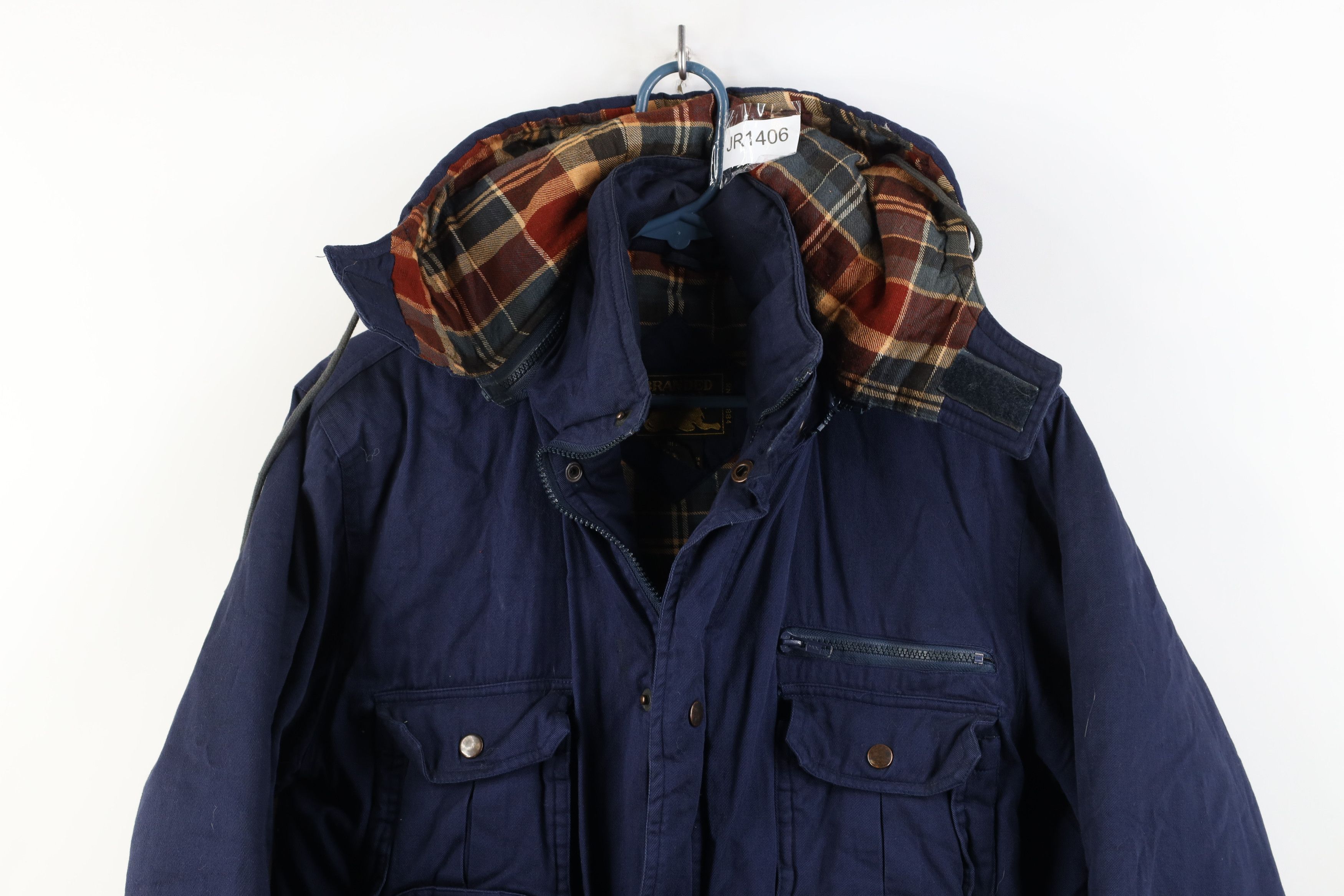 Vintage Vintage 90s Streetwear Quilted Flannel Hooded Parka Jacket Size US M / EU 48-50 / 2 - 2 Thumbnail