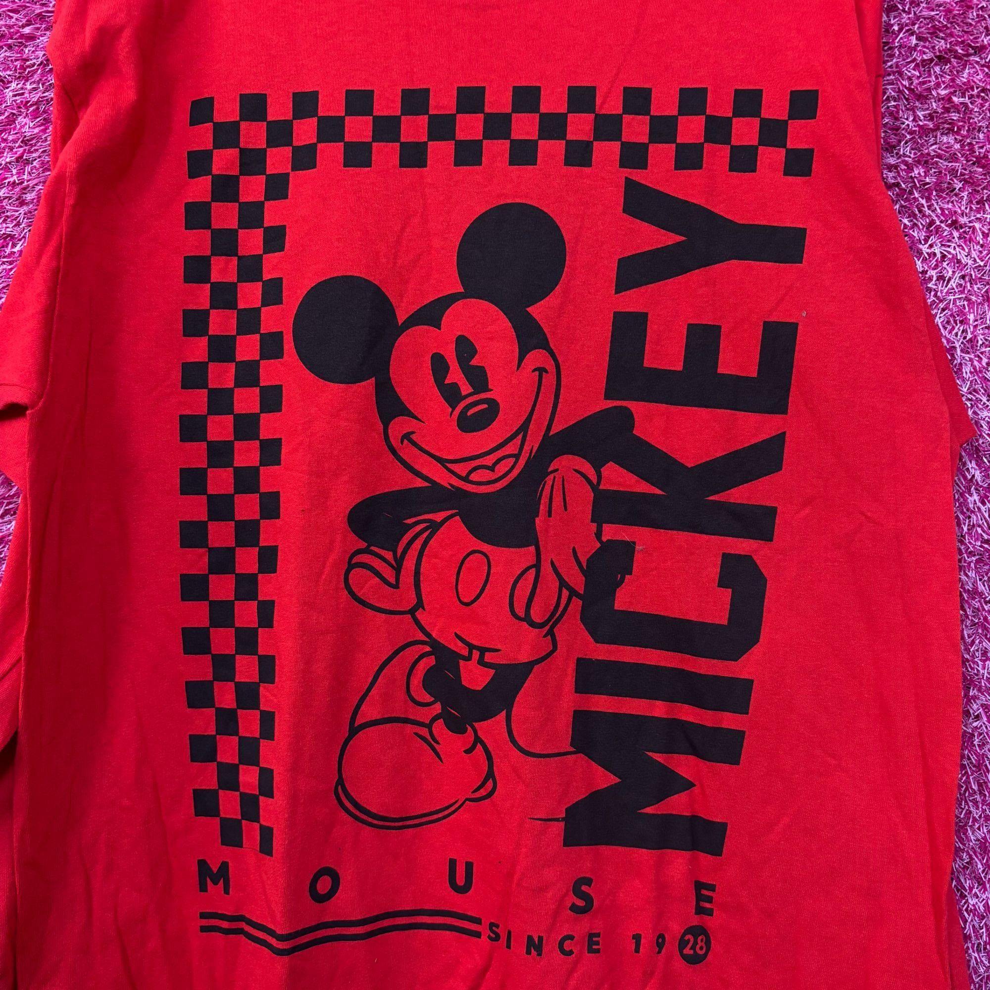 Disney Disney Mickey Mouse Checkered Red Long Sleeve T-Shirt Large Size US L / EU 52-54 / 3 - 2 Thumbnail