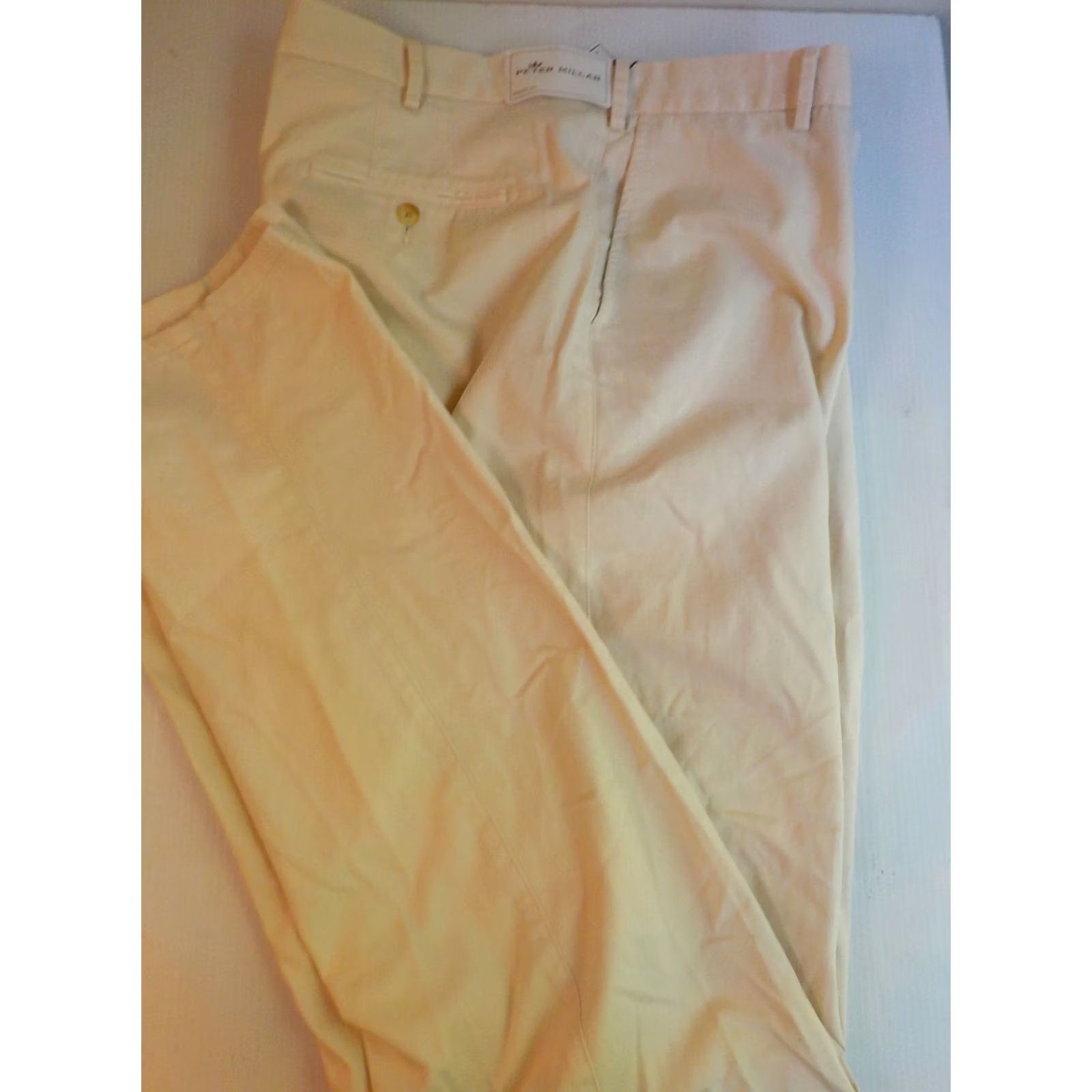 Peter Millar VINTAGE Peter Millar Pants 4 Pocket Flat Front 100% Cotton Ivory 42x37 NWT Mens Pants Size US 42 / EU 58 - 2 Thumbnail