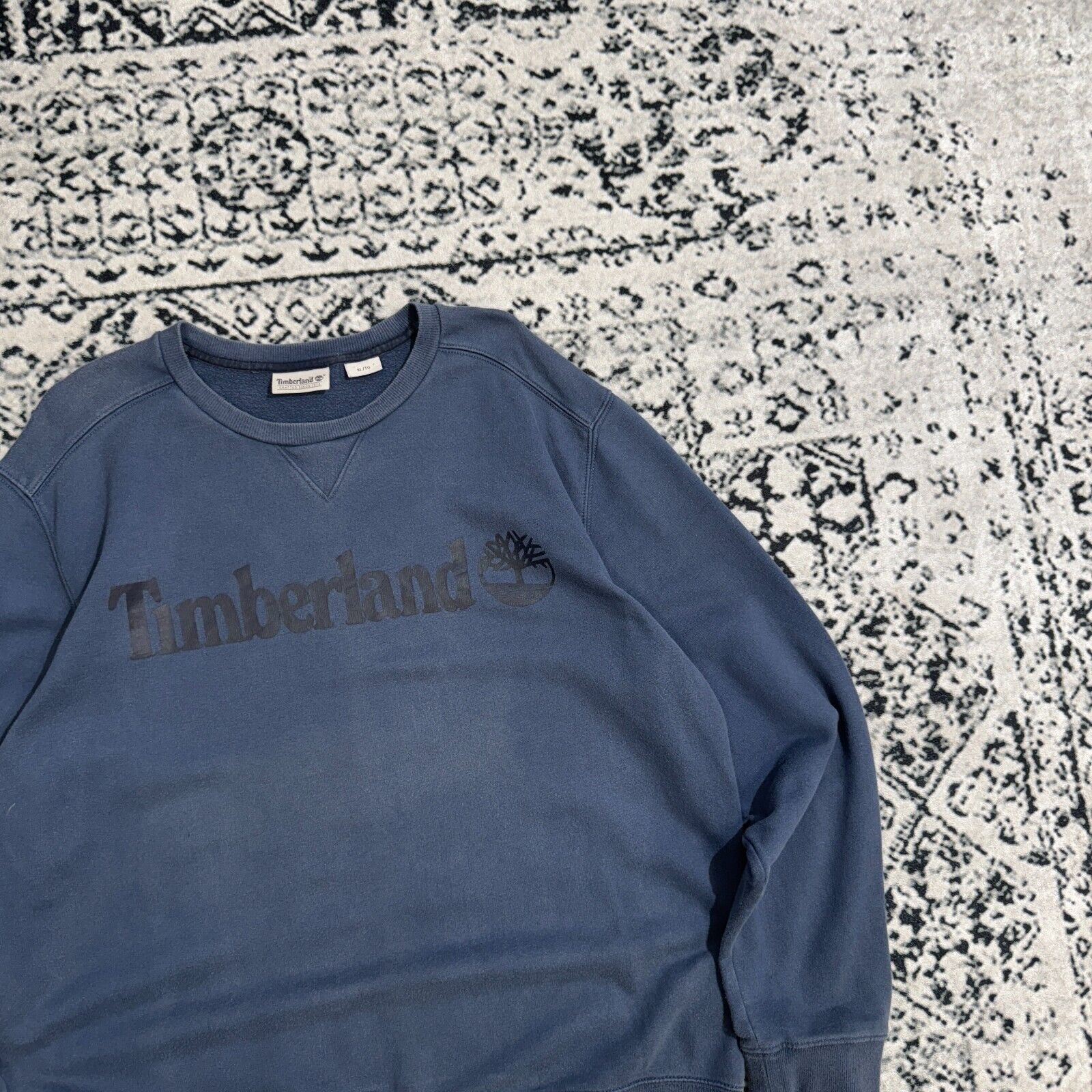 Timberland × Vintage Vintage Timberland Navy Sea Blue Cotton Crewneck Size XL 90s Size US XL / EU 56 / 4 - 4 Thumbnail