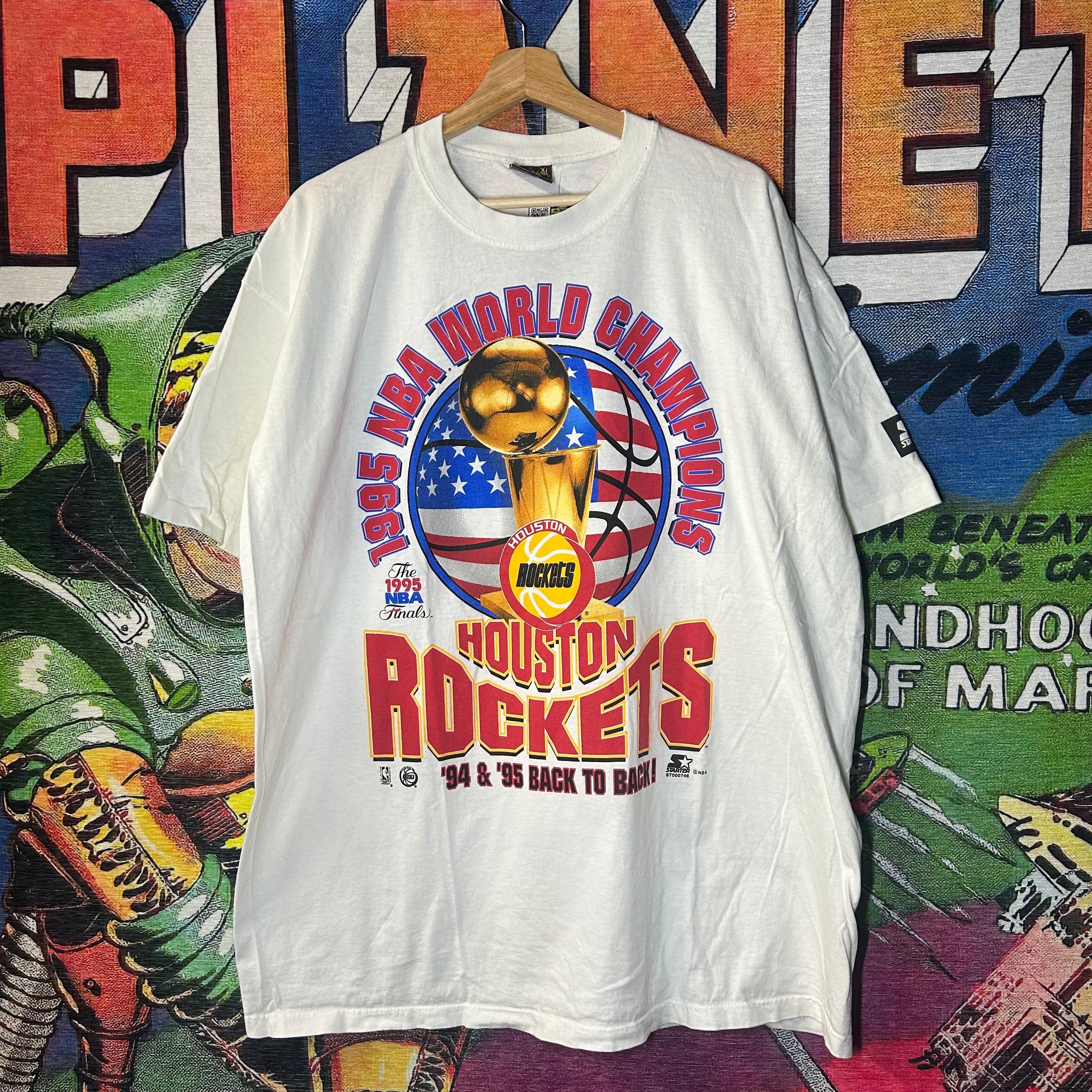 Vintage 90s Rockets World Champions 1995 Trophy Tee Size 2XL