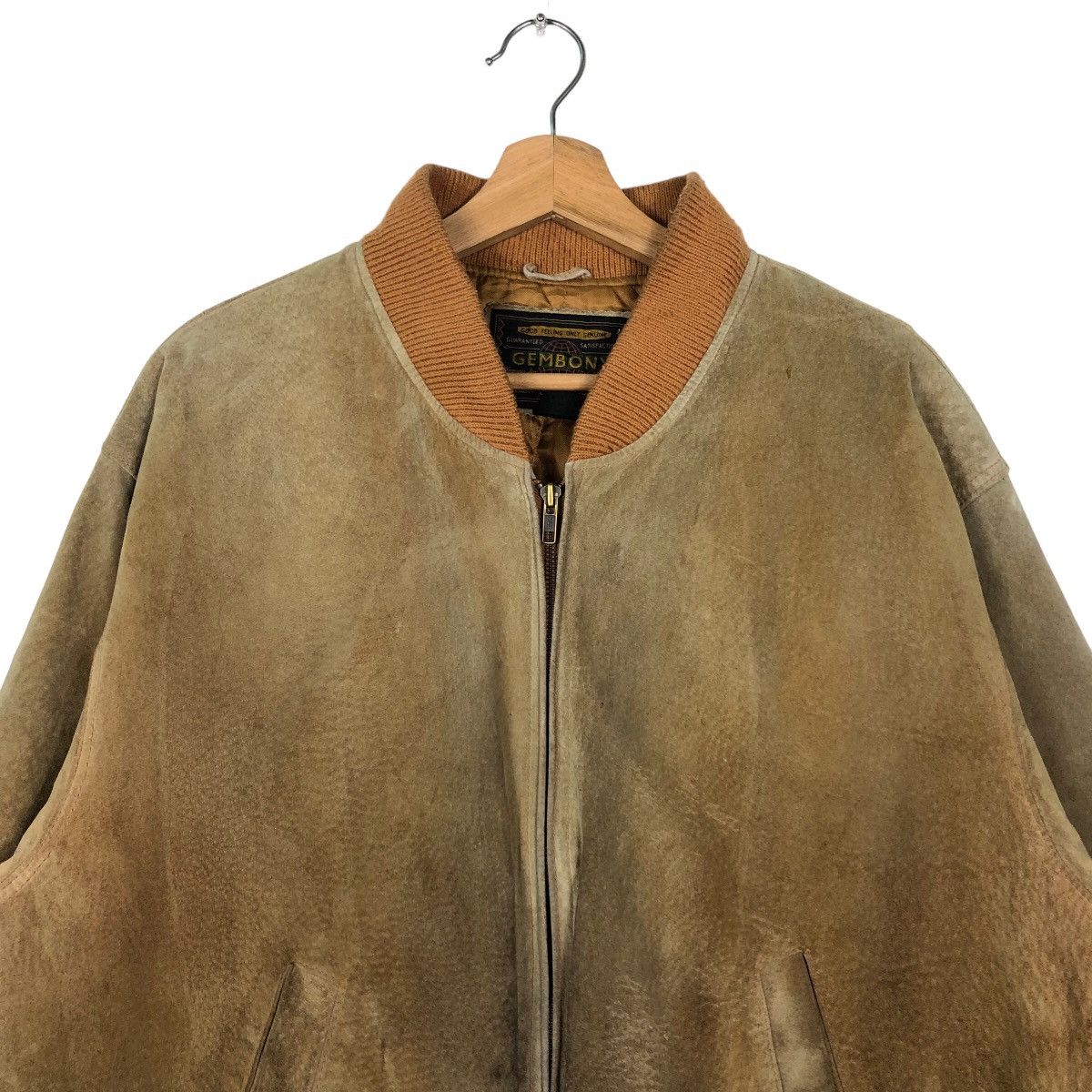 Japanese Brand 🔥90’s Vintage Genuine Bomber Leather Jacket Gembony Japan Size US L / EU 52-54 / 3 - 2 Thumbnail