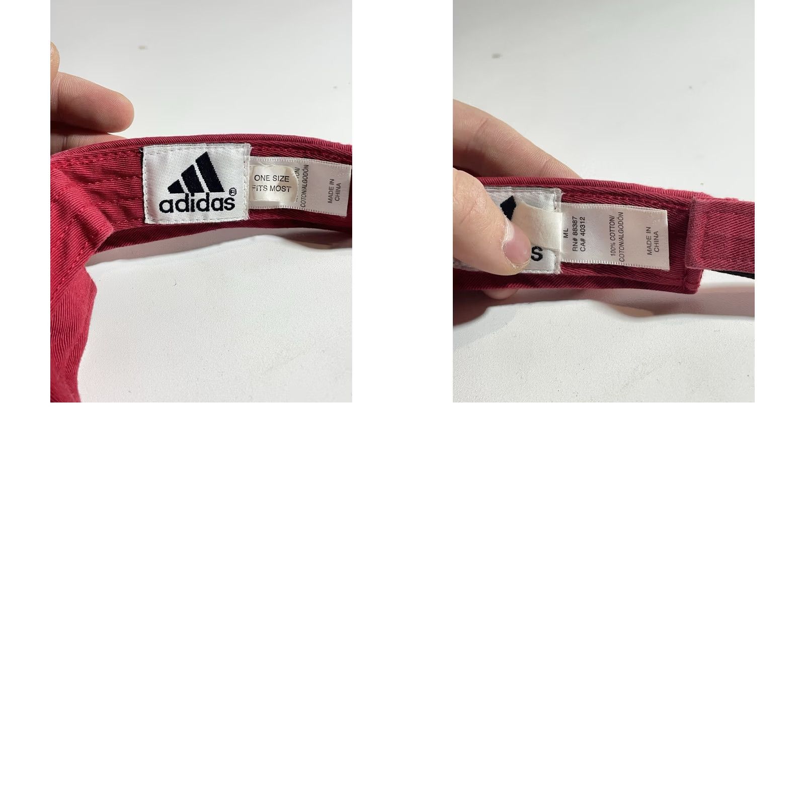 Adidas Wisconsin Badgers Adidas Visor Sun Hat Golf Tennis Beach Cap Adjustable Men One Size Red White Visor Beach Adjustable Women? Size ONE SIZE - 8 Thumbnail
