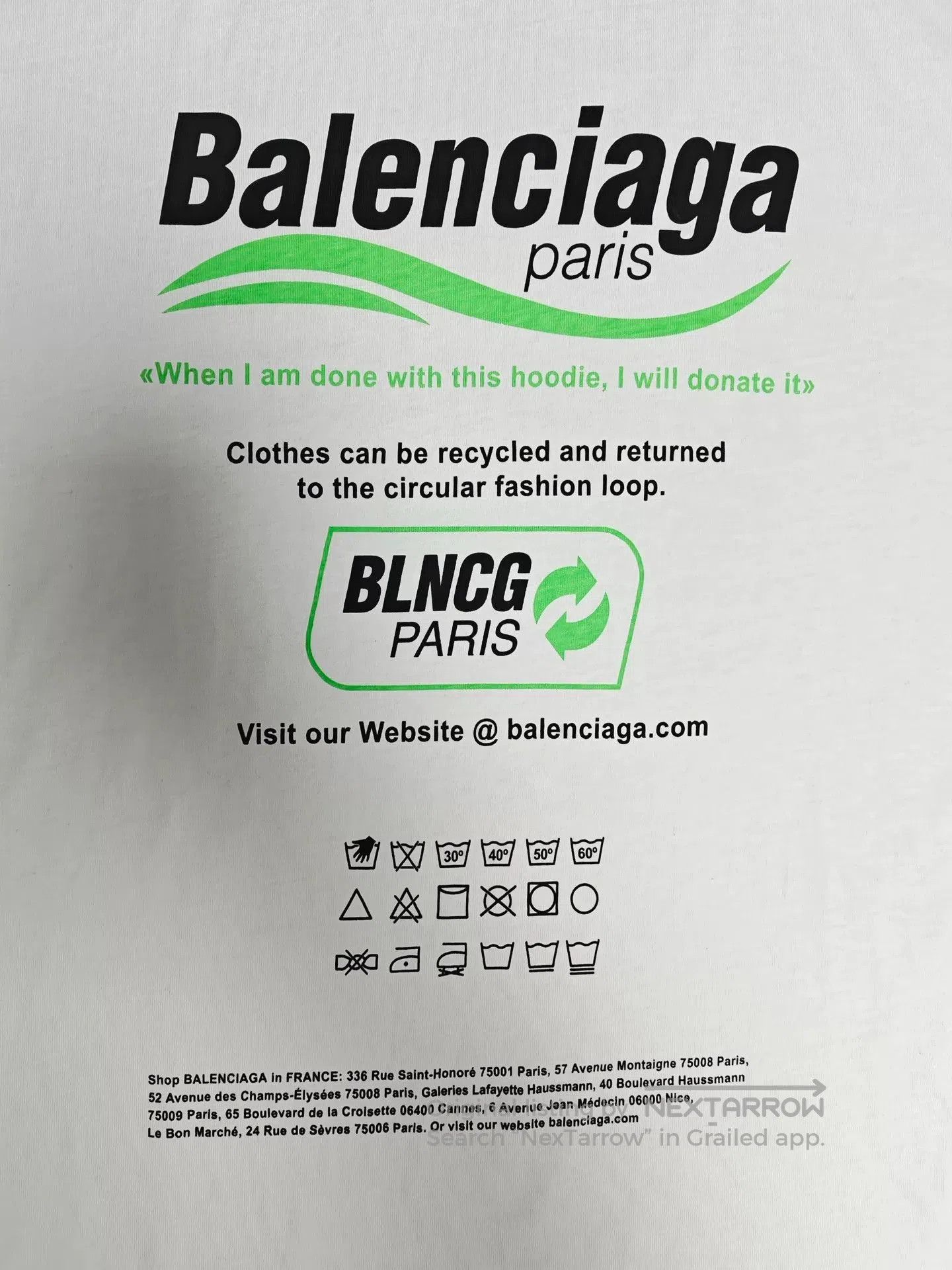 Balenciaga Balenciaga Long Sleeve Hoodie Eco. Size US S / EU 44-46 / 1 - 4 Thumbnail