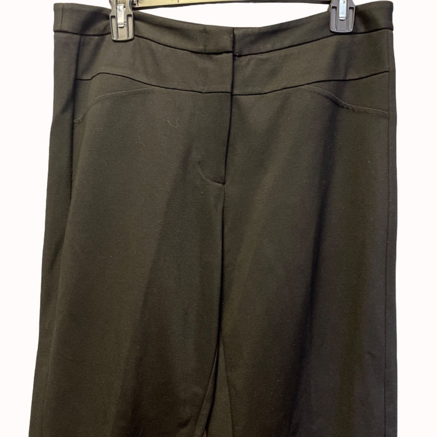 Halston Halston Women's Black Cuffed Pants/Slim Fit Sz 12 SKU 5327 Size 34" / US 12 / IT 48 - 2 Thumbnail