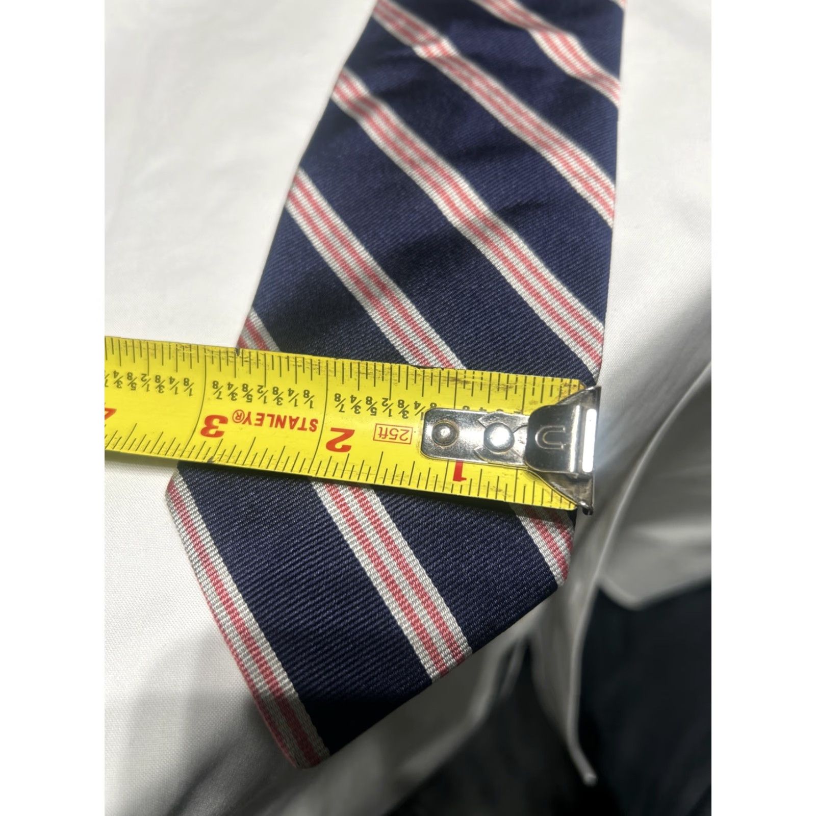 Brooks Brothers Brooks Brothers Tie Silk Striped Navy Silver Mini BB#1 the Rep Tie Men Classic 57"-60" Blue Size ONE SIZE - 2 Thumbnail