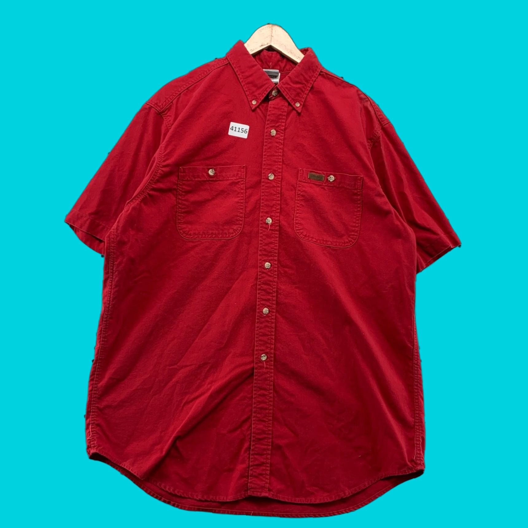 Carhartt VINTAGE Carhartt Button-Up Shirt Mens L Red Canvas Workwear Made USA Size US L / EU 52-54 / 3 - 1 Thumbnail