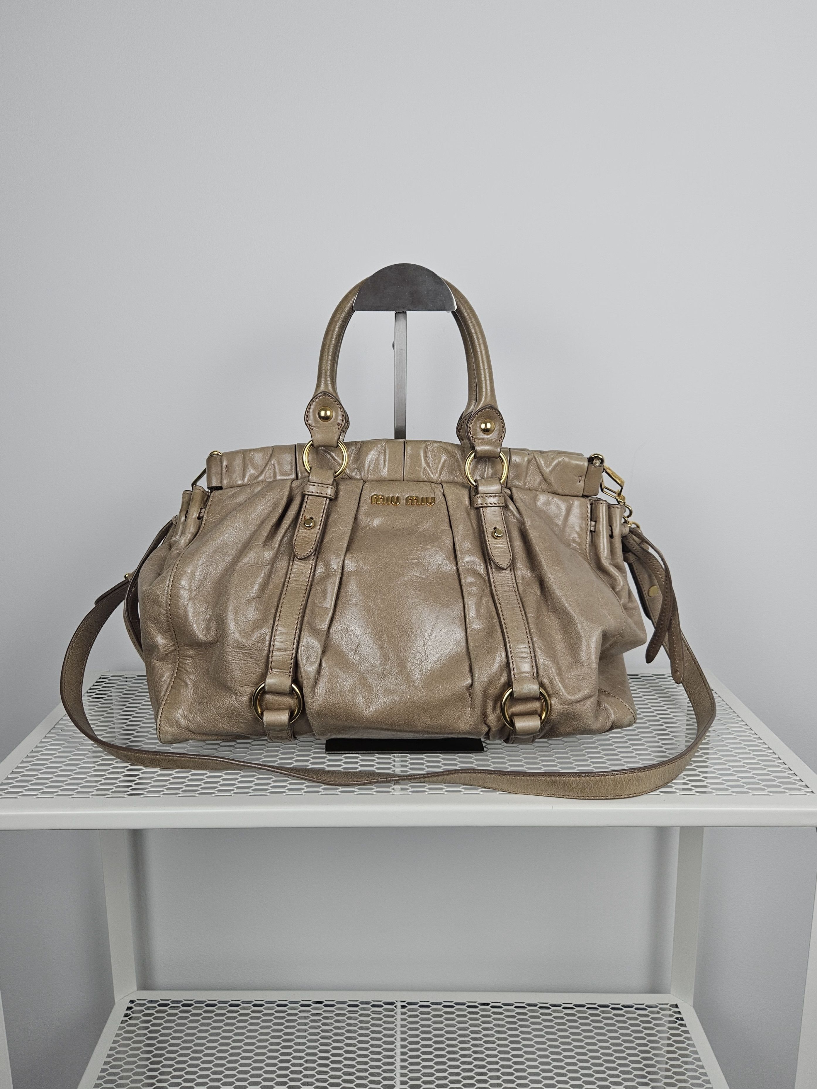 00s miu miu archive vitello lux handbag - ハンドバッグ 