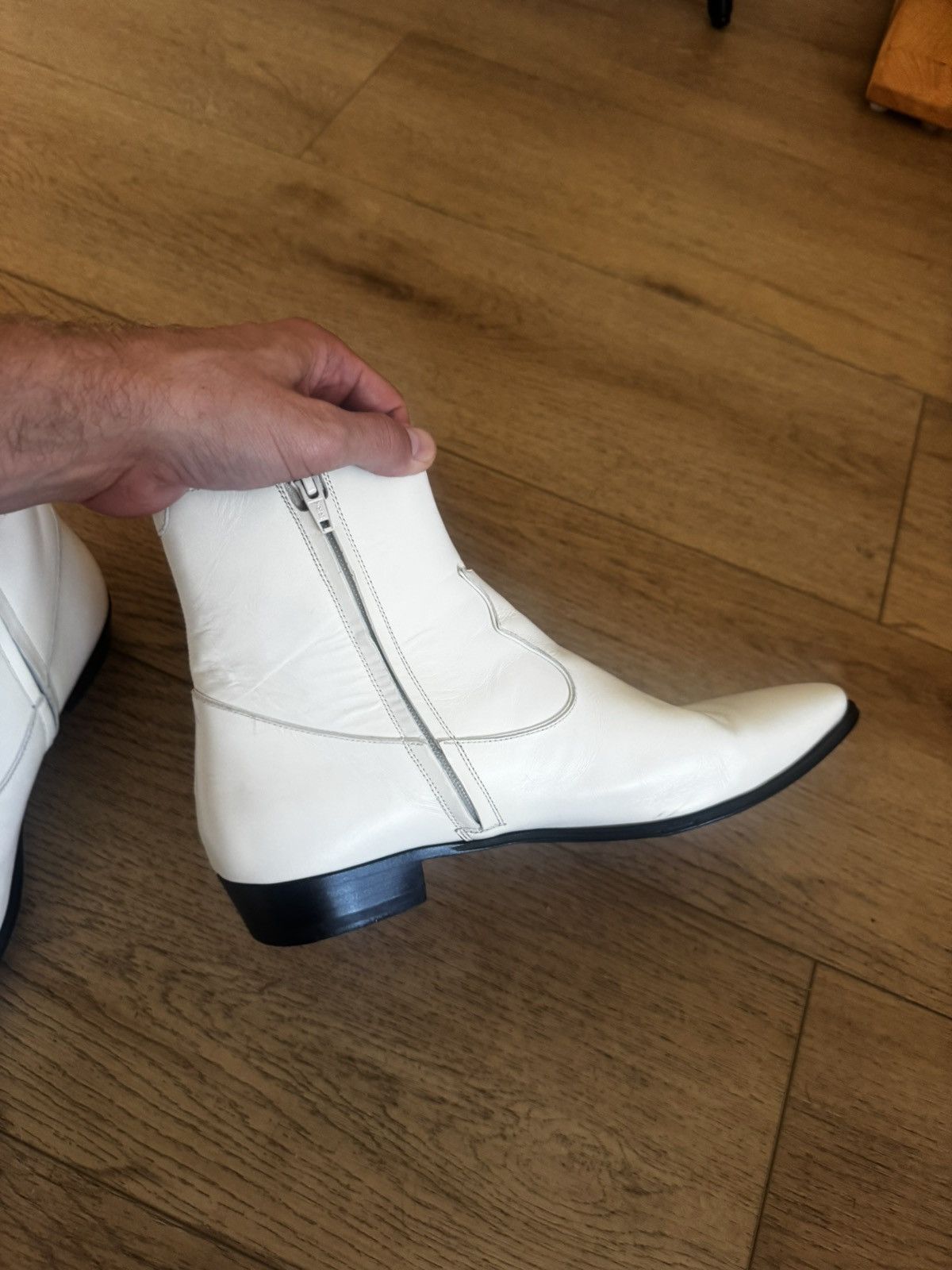 Celine White Western Jacno Size US 8 / EU 41 - 5 Thumbnail