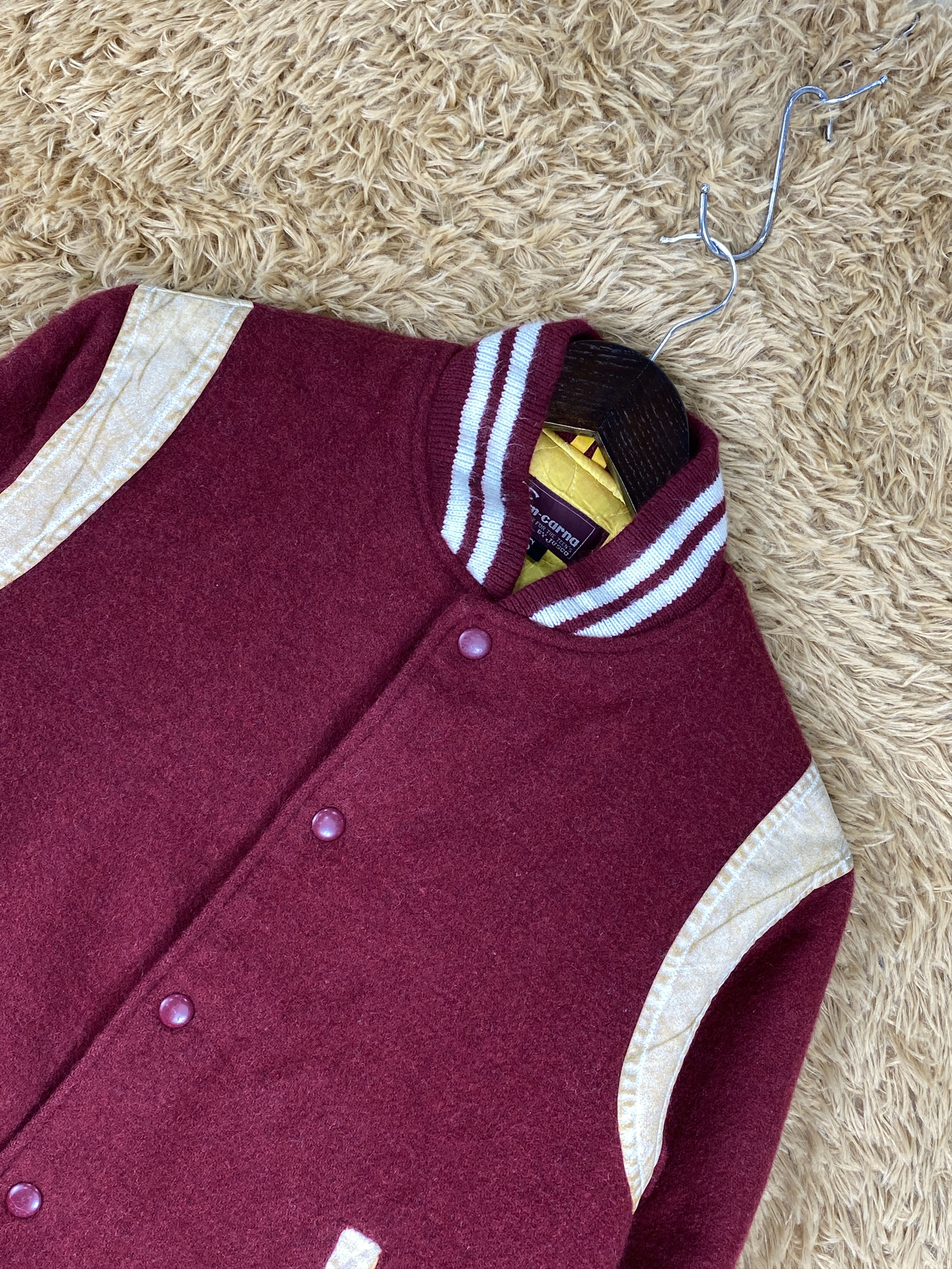 Japanese Brand Vintage Gim-Carna Quilted Lining Varsity Jacket J1811 Size US S / EU 44-46 / 1 - 2 Thumbnail