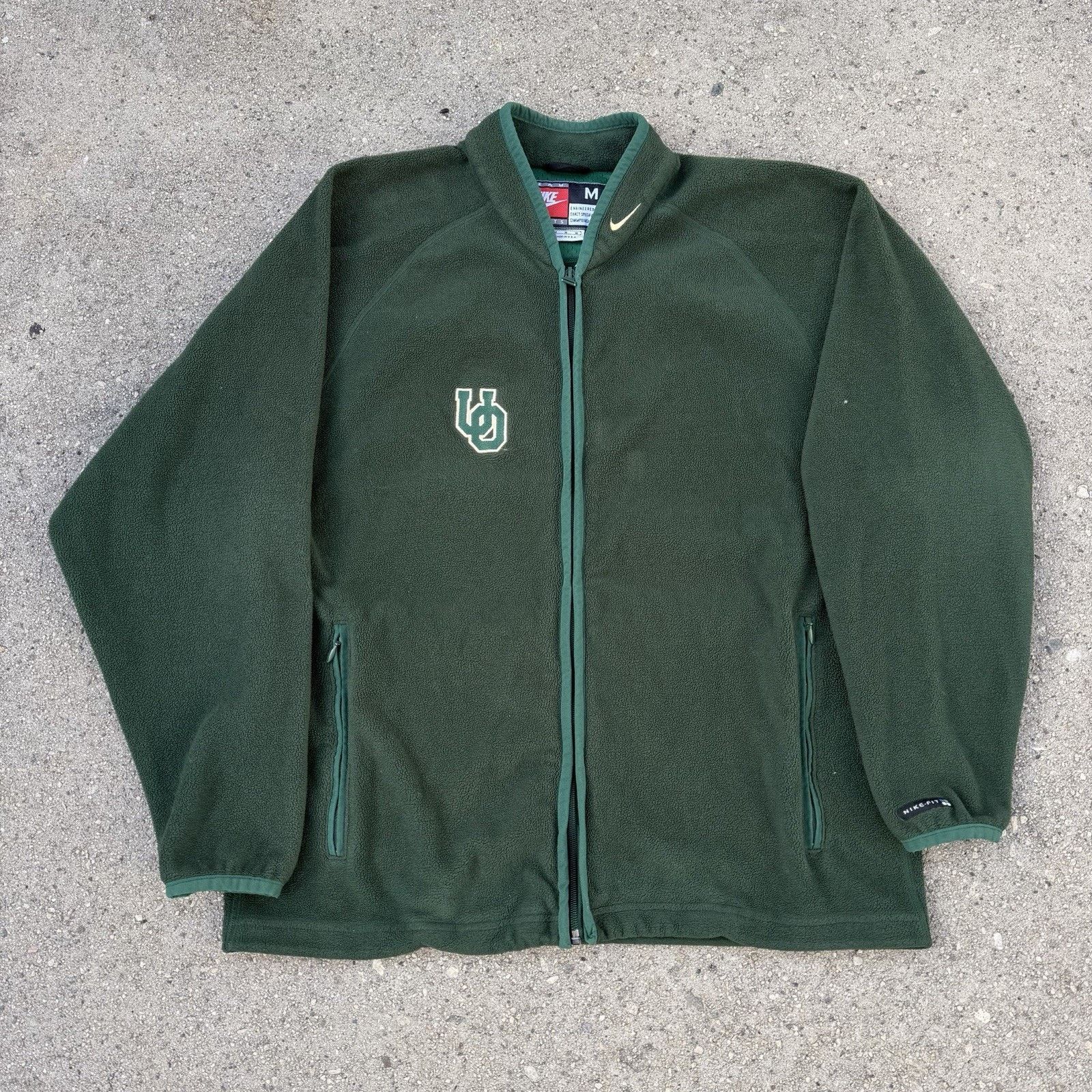NCAA × Nike × Vintage Vintage 90s Nike University of Oregon Ducks Fleece Jacket Size US M / EU 48-50 / 2 - 1 Thumbnail