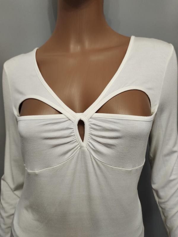 Designer Morgan De Toi ecru longsleeve white sz T/L NEW Size M / US 6-8 / IT 42-44 - 2 Thumbnail