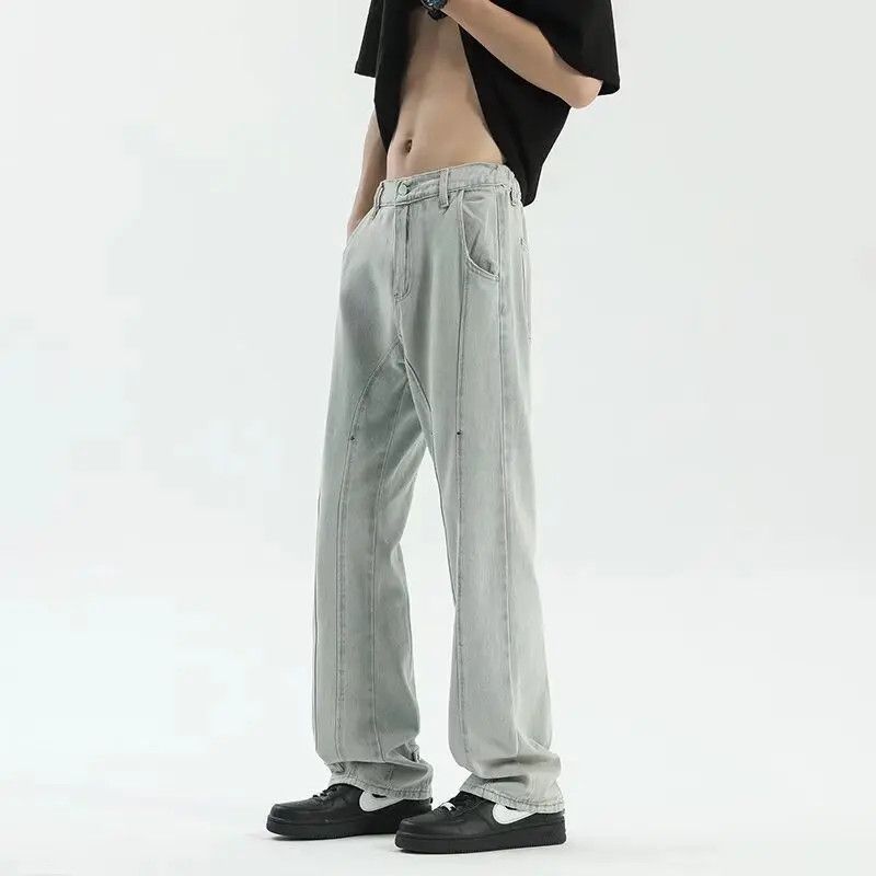 Japanese Brand Retro loose high street straight leg jeans Size US 32 / EU 48 - 2 Thumbnail