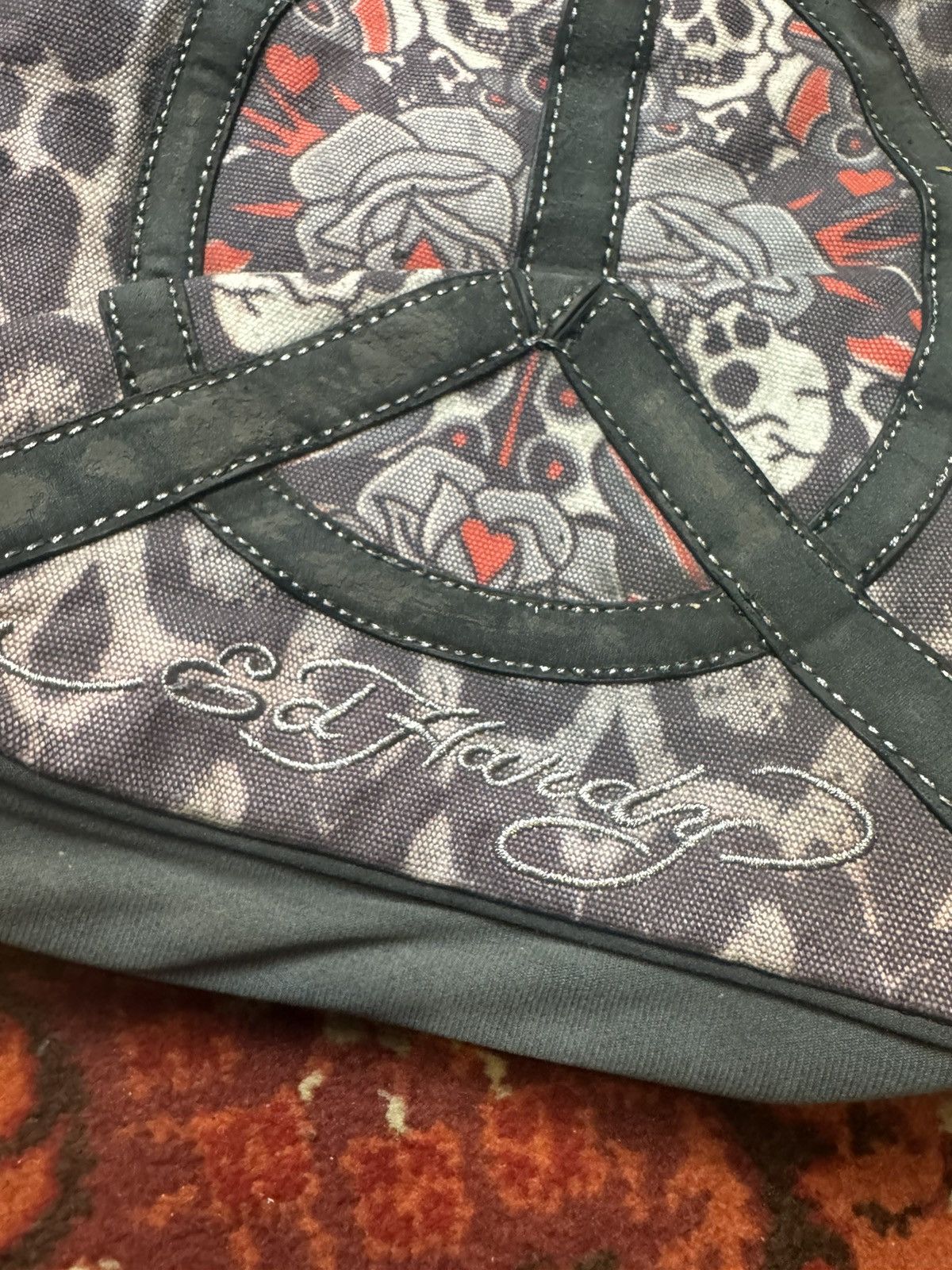 Ed Hardy × Japanese Brand × Vintage Vintage Y2K Ed Hardy Faded Skull Hippie Logo Bag Messenger Size ONE SIZE - 4 Thumbnail