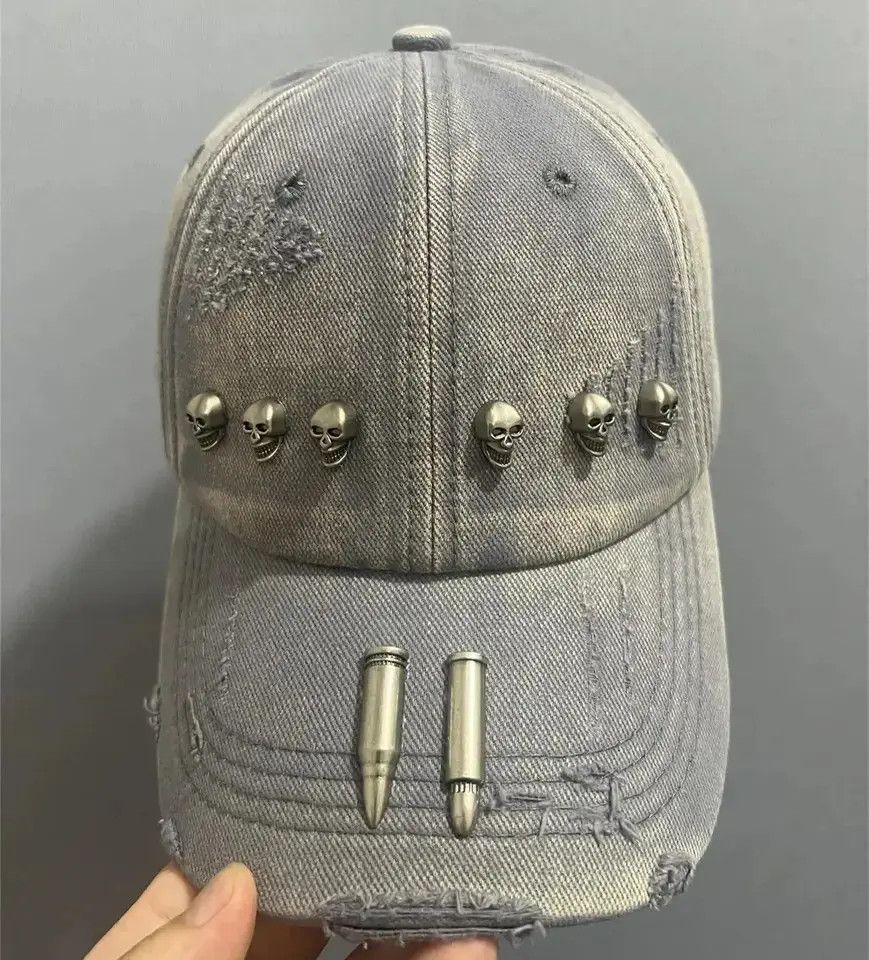 Japanese Brand Bullet Head Metal Skull Cap Size ONE SIZE - 3 Thumbnail