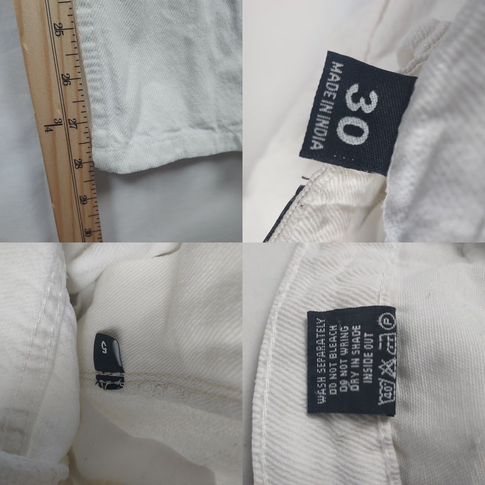 Zara Zara Man Men’s White Denim Jeans Size 30 Straight‑Leg Tapered Cotton Pants Shirt, Jeans? Size US 30 / EU 46 - 8 Thumbnail