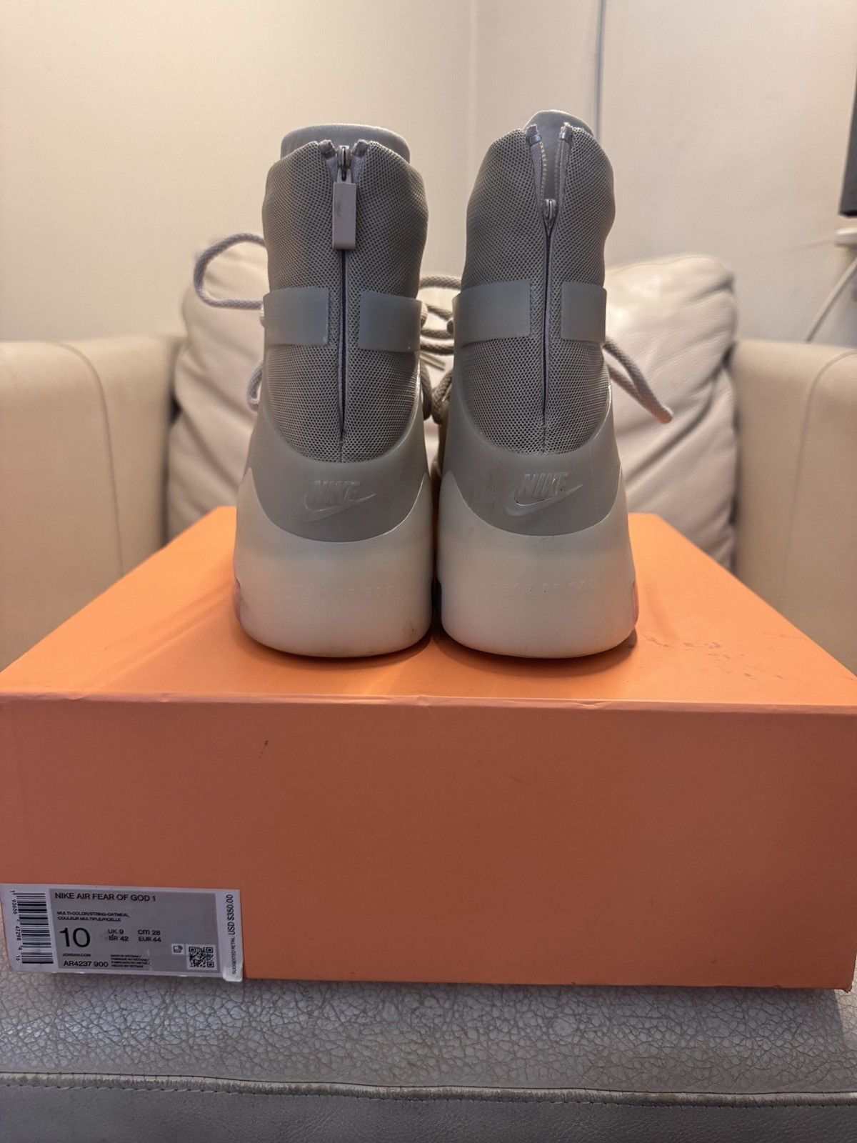 Fear of God × Nike Nike x Fear of god- Air fear of god 1 Oatmeal Size US 10 / EU 43 - 13 Thumbnail