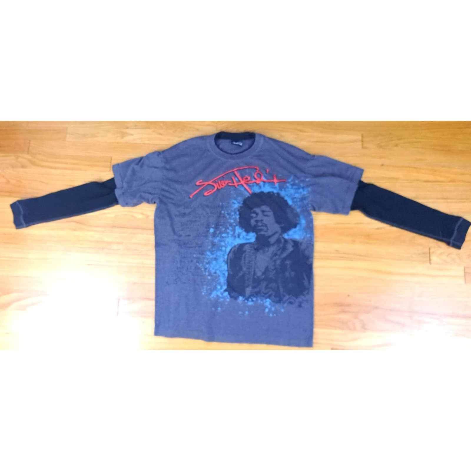 X-LARGE VINTAGE Hybrid Shirt XL Jimi Hendrix Voodo Chile Rock Music Ragland Size US XL / EU 56 / 4 - 2 Thumbnail