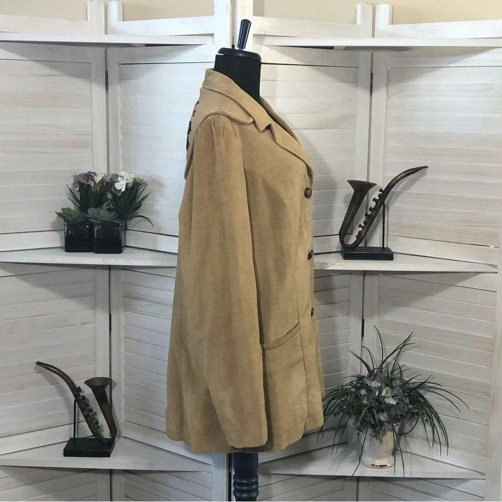 Vintage Vintage 70s tan beige soft corduroy western art coat sz L Size L / US 10 / IT 46 - 3 Thumbnail