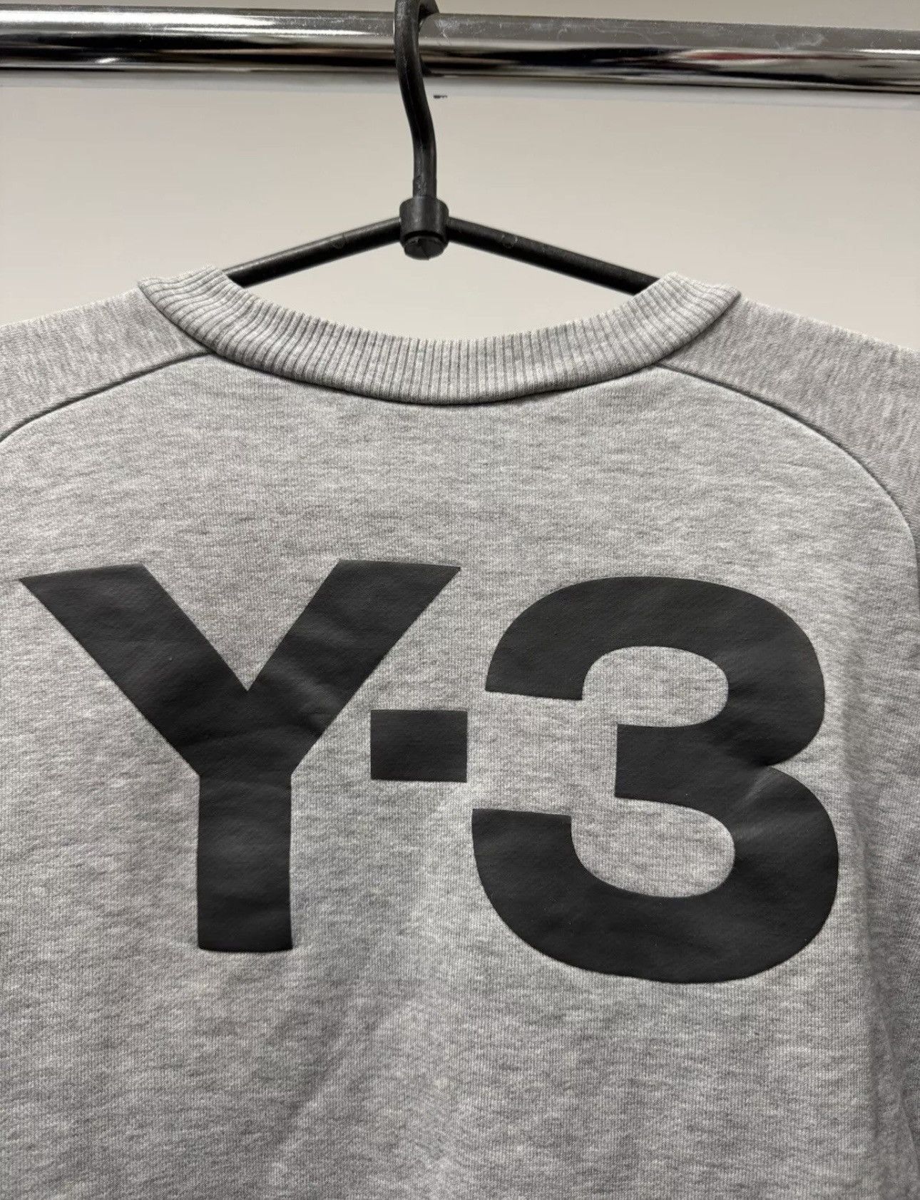 Adidas × Y-3 × Yohji Yamamoto Adidas Y-3 Yohji Yamamoto Grey Sweatshirt Big Logo Size US S / EU 44-46 / 1 - 3 Thumbnail