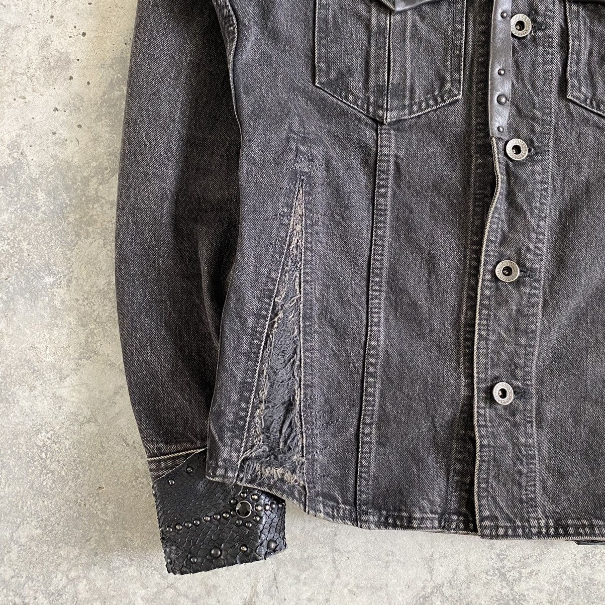 5351 POUR LES HOMMES 5351 Pour Les Homme Studded Distressed Fur Denim Jacket Size US S / EU 44-46 / 1 - 6 Thumbnail
