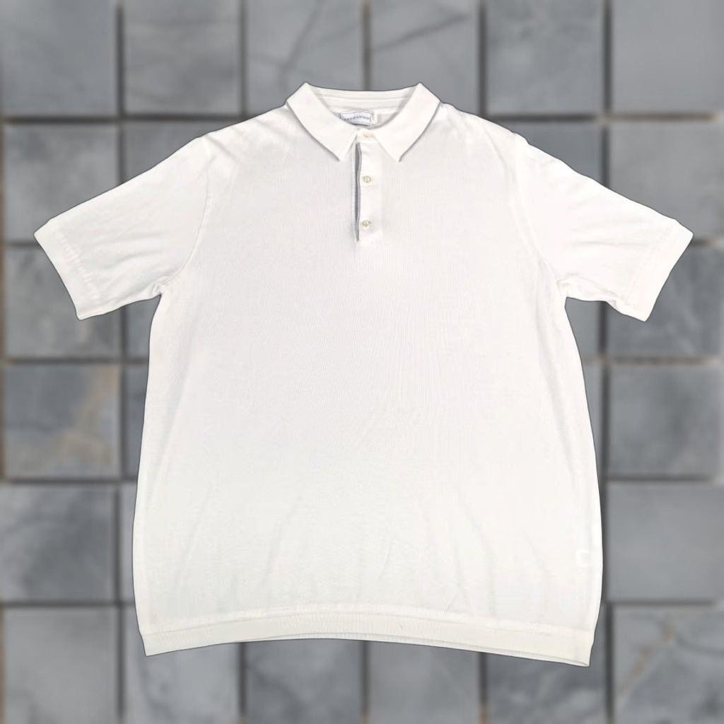 Vintage Maus & Hoffman Polo Shirt Mens L White Short Sleeve Cotton Polo Sports Golf Casual Athletic Shirt Size US L / EU 52-54 / 3 - 1 Thumbnail