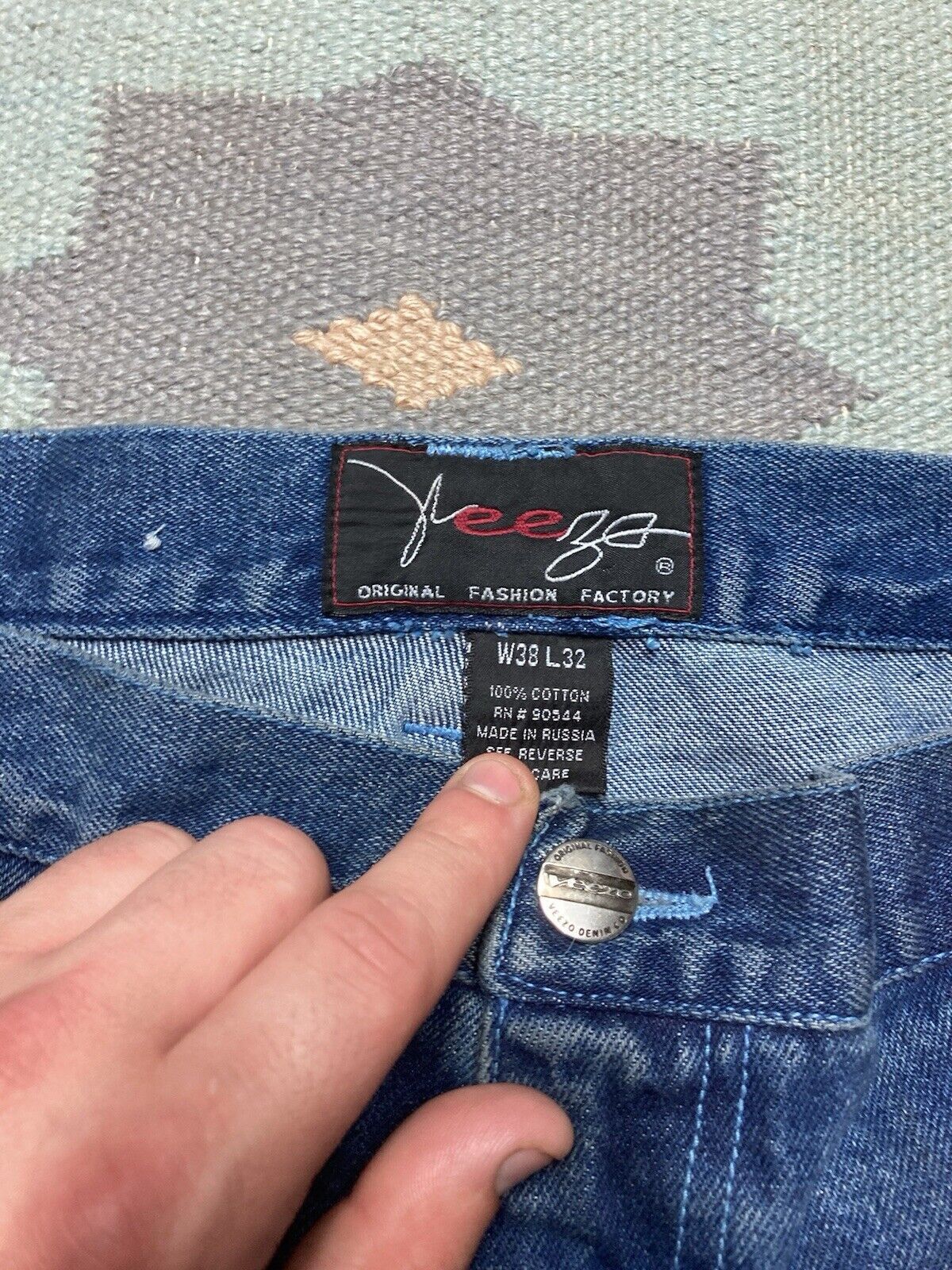 JNCO × Vintage y2k baggy jeans carpenter wide skate hip hop JNCO rave 38x32 Size US 38 / EU 54 - 7 Thumbnail