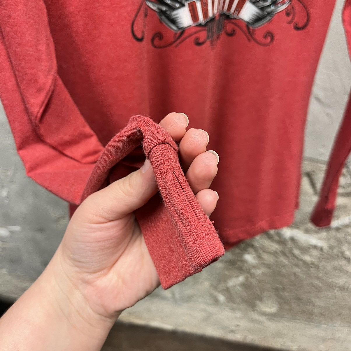 Harley Davidson Harley Davidson Red Angel Wing Long Sleeve Y2K T-Shirt S Size S / US 4 / IT 40 - 4 Thumbnail