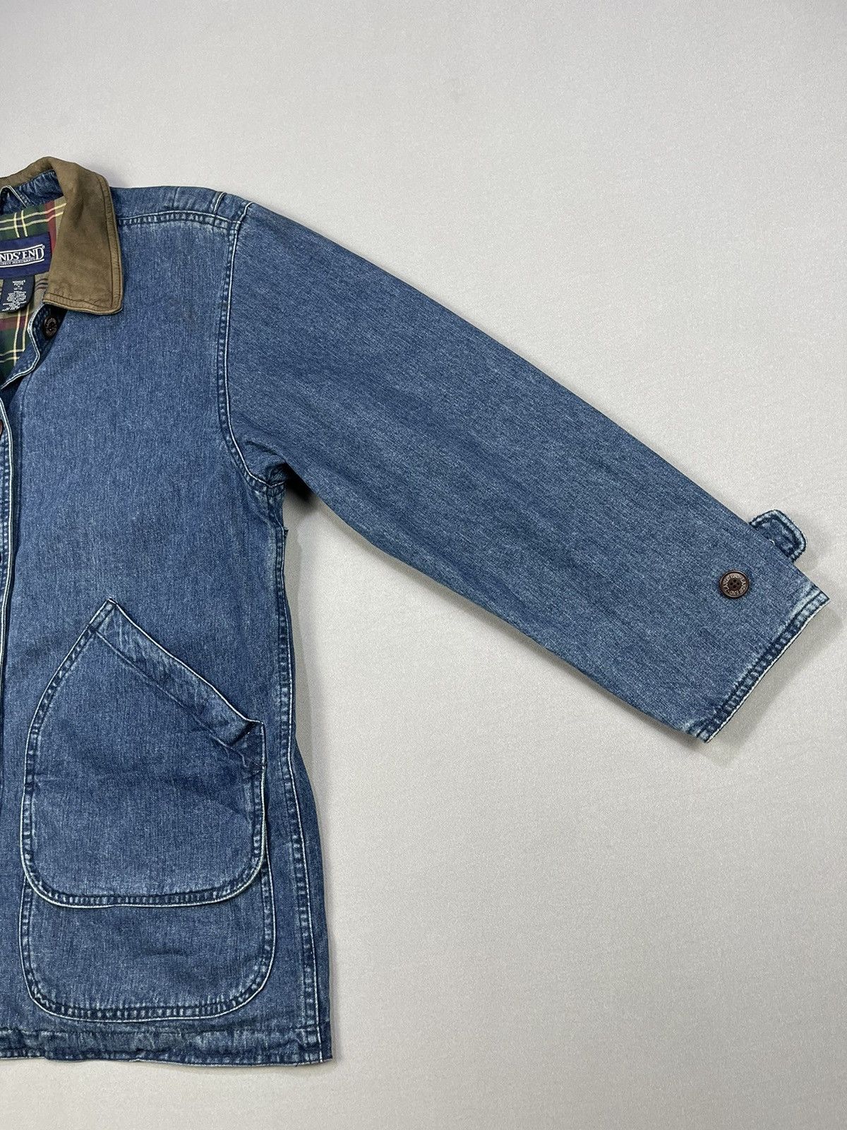 Lands' End LANDS END DENIM + LEATHER CHORE JACKET Size M / US 6-8 / IT 42-44 - 4 Thumbnail