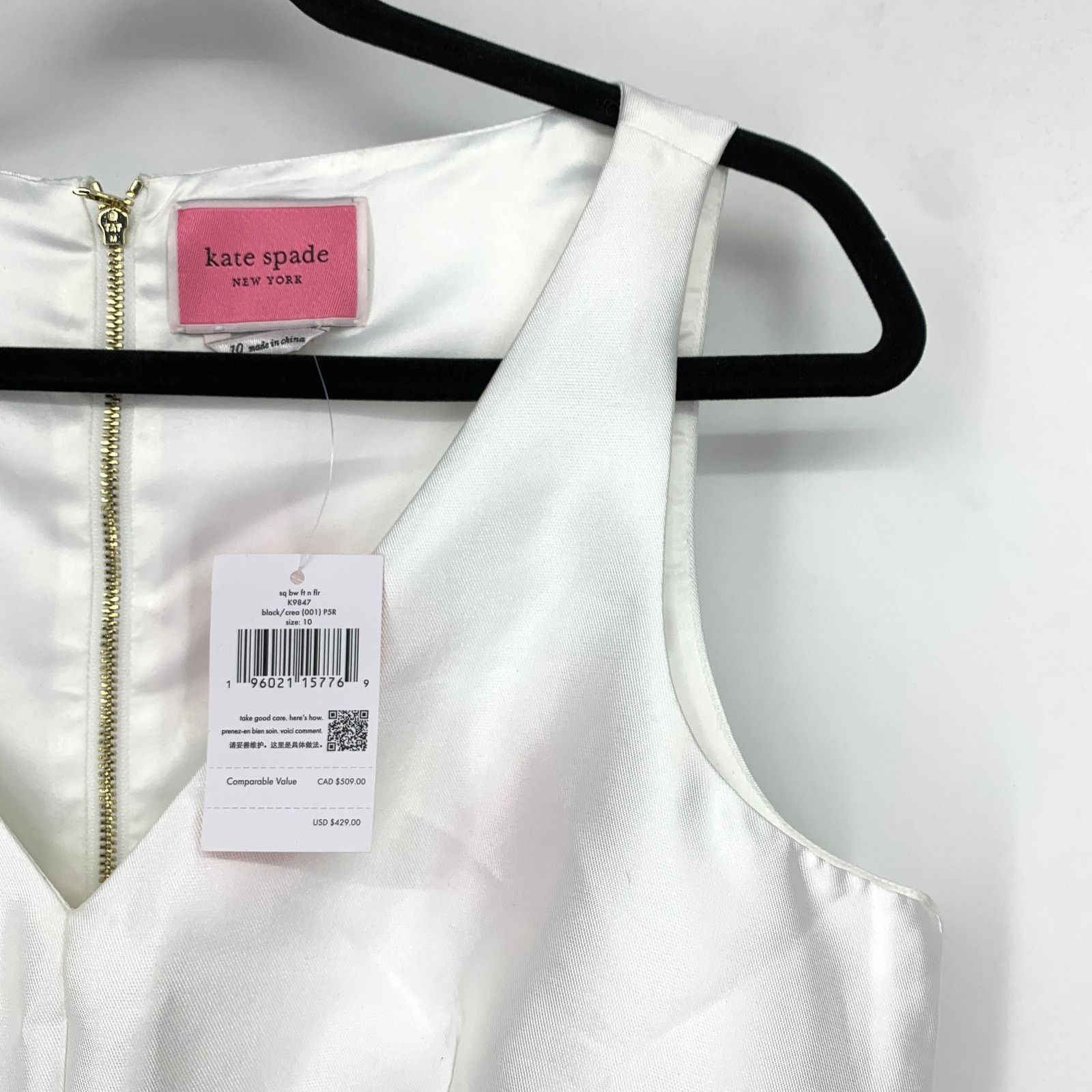 Kate Spade Kate Spade Sequin Bow Fit & Flare Dress 10 Black White NEW Size L / US 10 / IT 46 - 3 Thumbnail