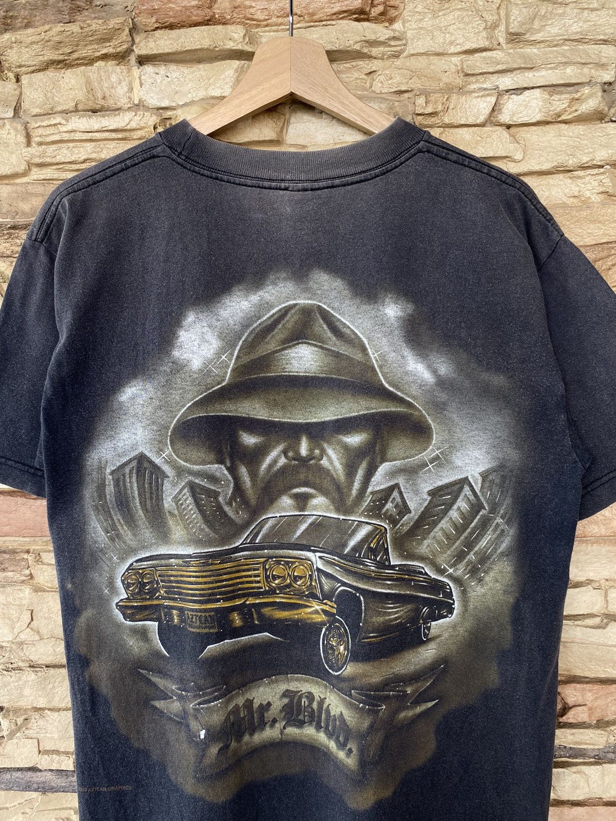 Vintage 1997 Atzlan Mr Blvd Graphics Tees Faded Vintage Size US M / EU 48-50 / 2 - 6 Thumbnail
