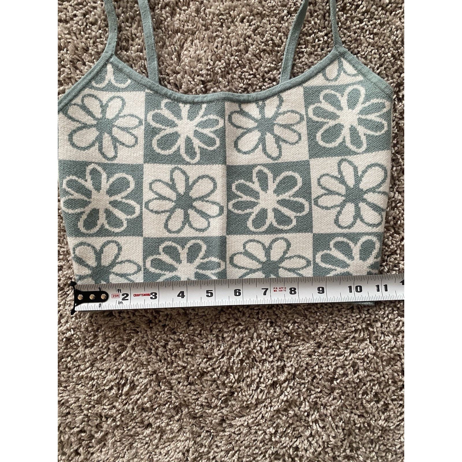 Pacsun PacSun Woman Knit Tank Top Mint Green and White, XS Size XS / US 0-2 / IT 36-38 - 3 Thumbnail