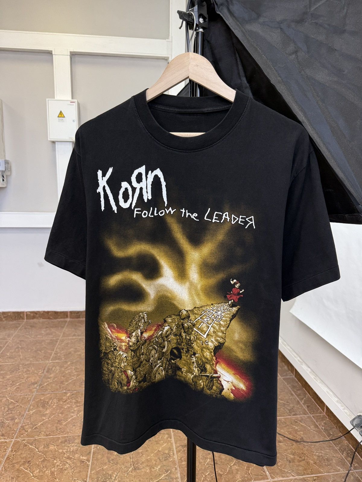 Band Tees 🇺🇸 Vintage 90s Korn Rock Band T-Shirt Rare Retro Hype Y2K Size US M / EU 48-50 / 2 - 1 Thumbnail