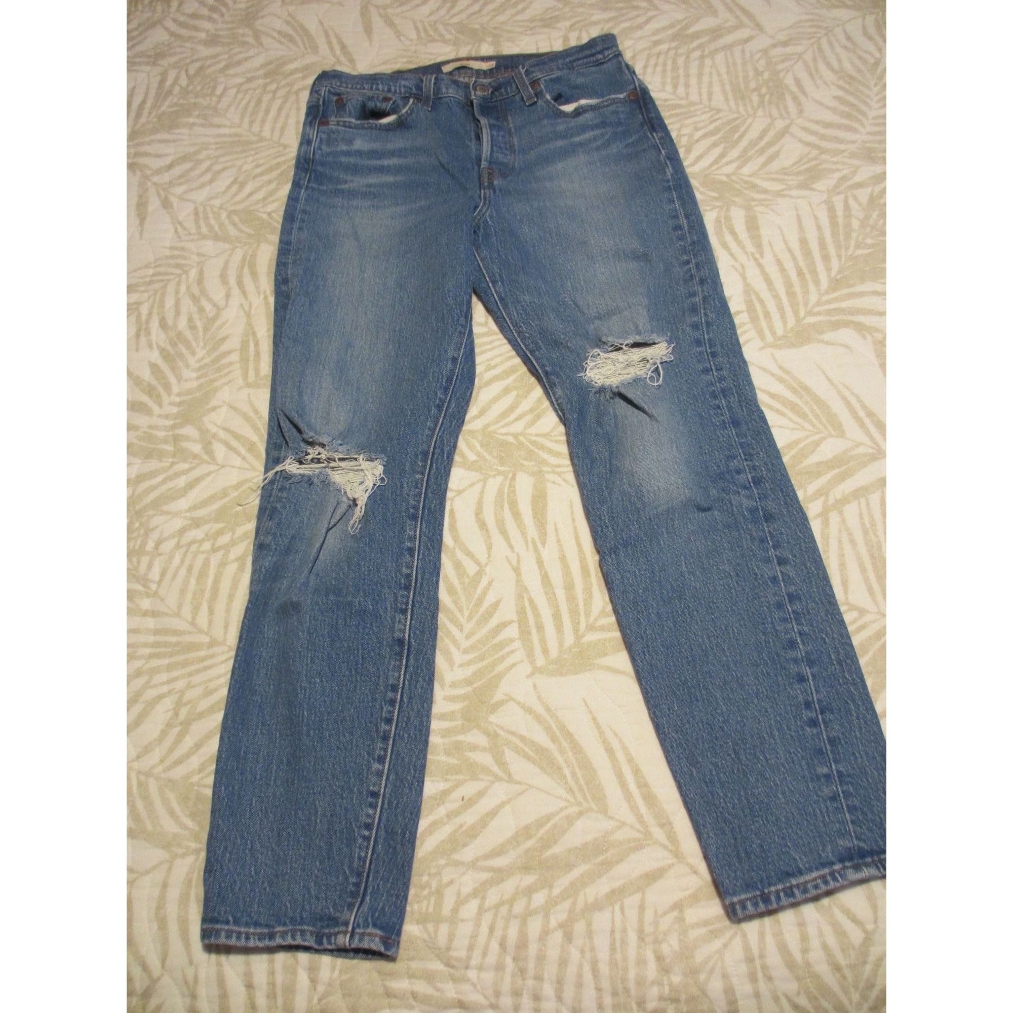 Levi's Levis Premium Wedgie Fit Distressed Jeans Size 29 Medium Was Size 29" - 1 Thumbnail