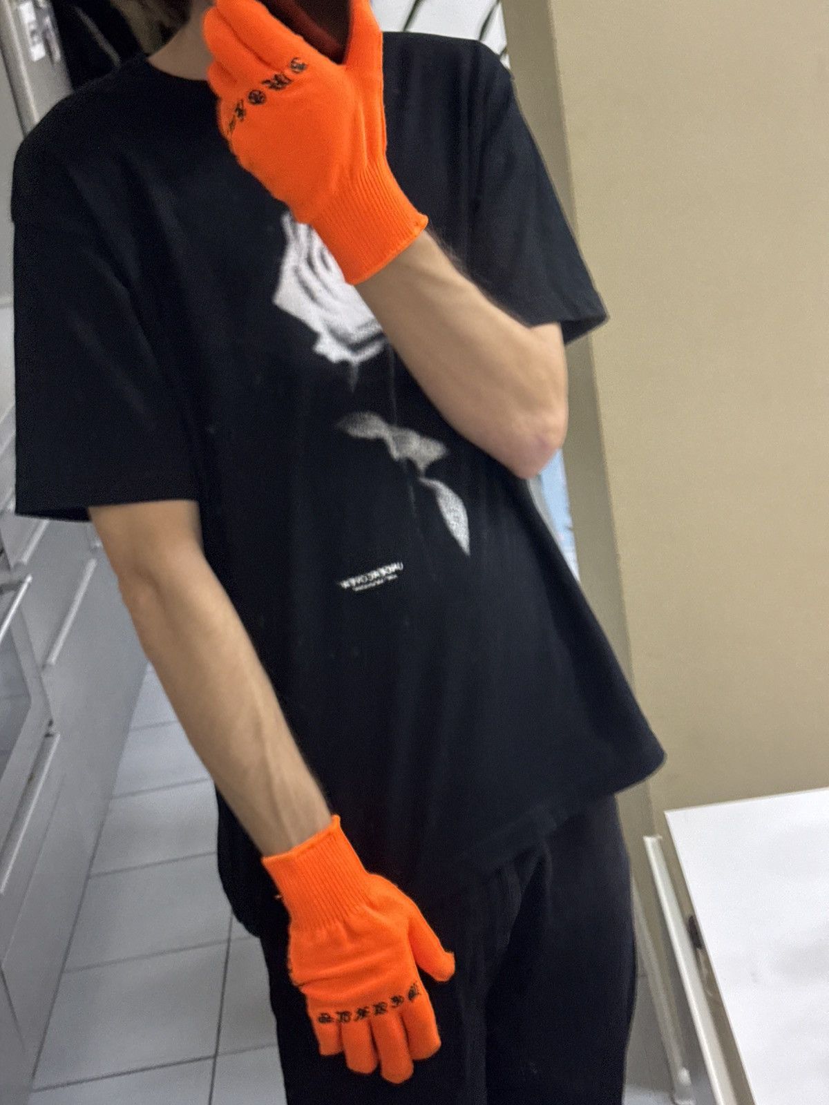 Chrome Hearts Chrome Hearts Logo Workwear Gloves(Orange/M) Size ONE SIZE - 12 Thumbnail