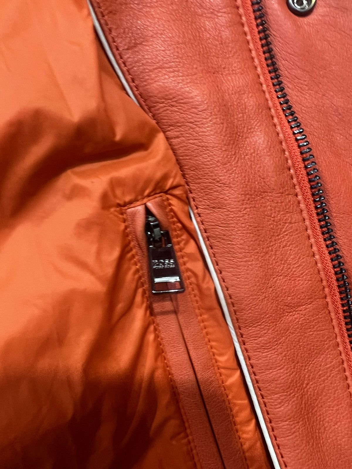 Hugo Boss Hugo boss leather hudie jacket Size US L / EU 52-54 / 3 - 11 Thumbnail