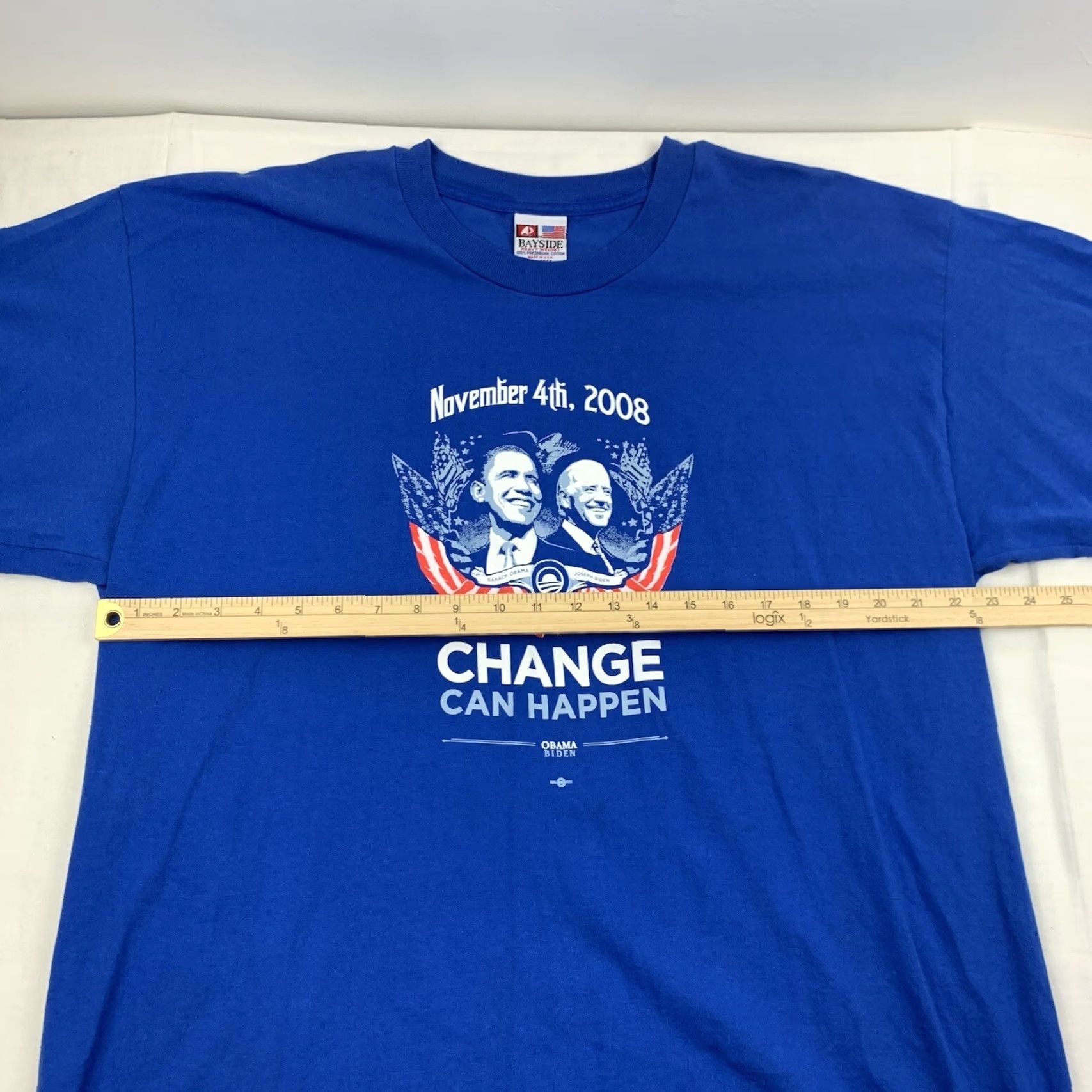 Vintage Obama Biden Shirt Adult 2XL Blue Campaign Shirt Mens 2XL Blue USA 2008 Washington DC Capita l Size US XXL / EU 58 / 5 - 6 Thumbnail